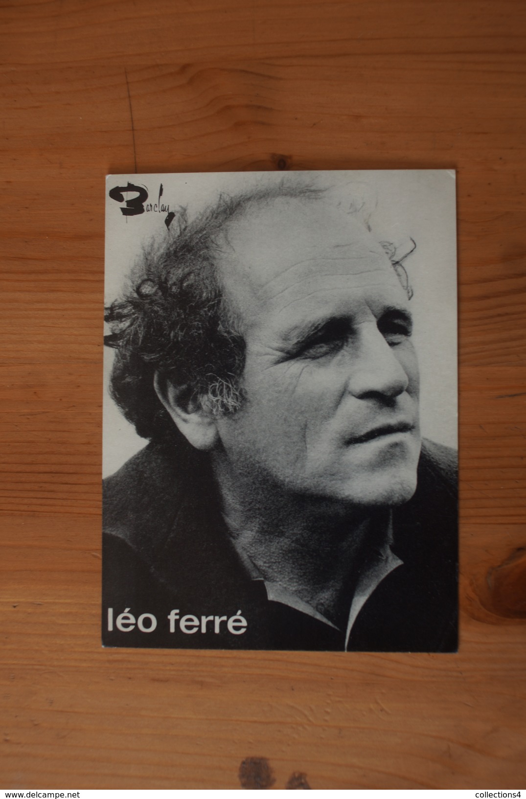 LEO FERRE CARTE POSTALE ORIGINALE.AVEC DISCOGRAPHIE - Objets Dérivés