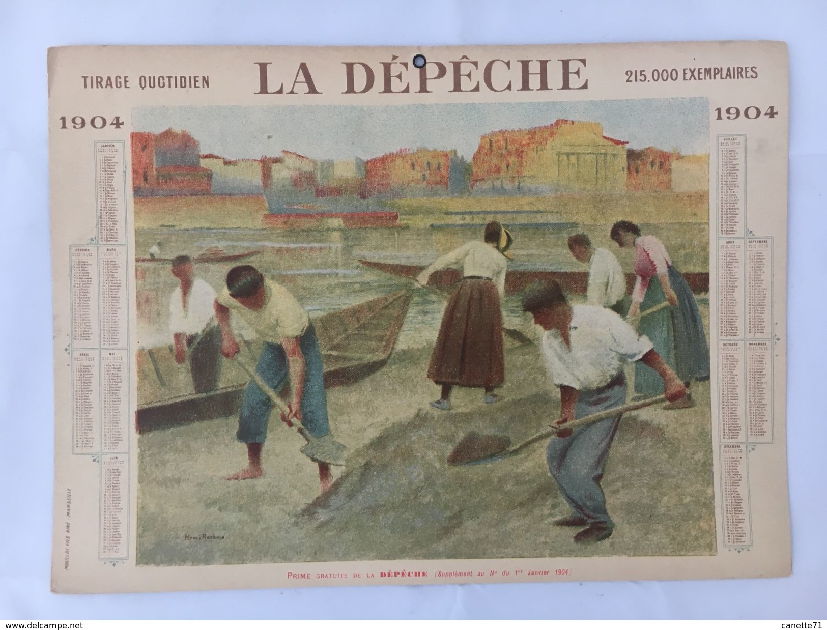 Calendrier La Dépêche - 1904 - Grand Format : 1901-20