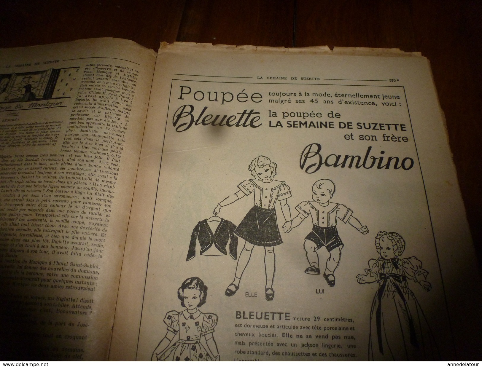 1948 LSDS (La Semaine De Suzette): RAPHAËL, VEDETTE DE CINEMA  ; Etc - La Semaine De Suzette