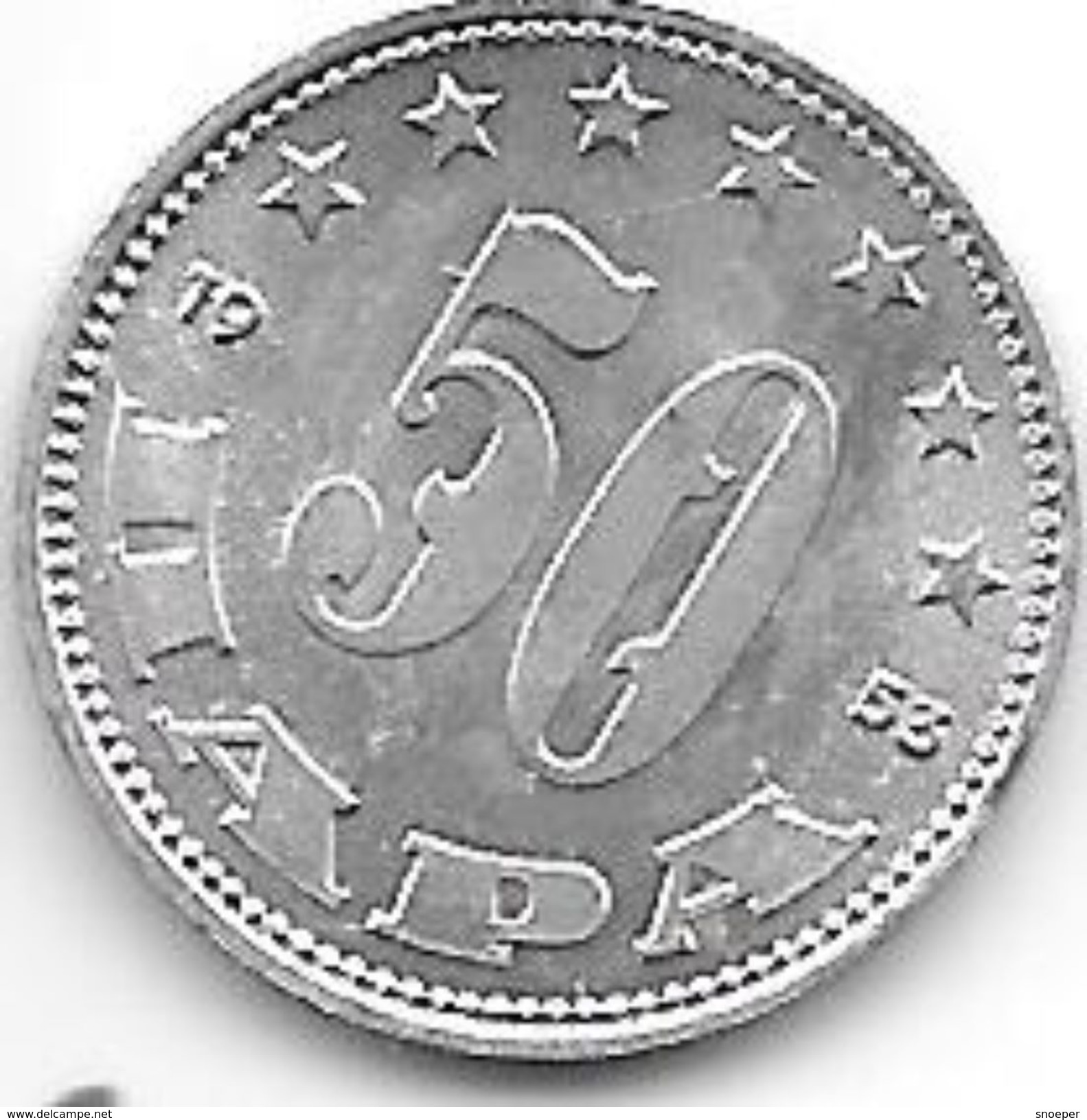 Yougoslavia 50 Para 1953  Km 429  Bu - Yougoslavie