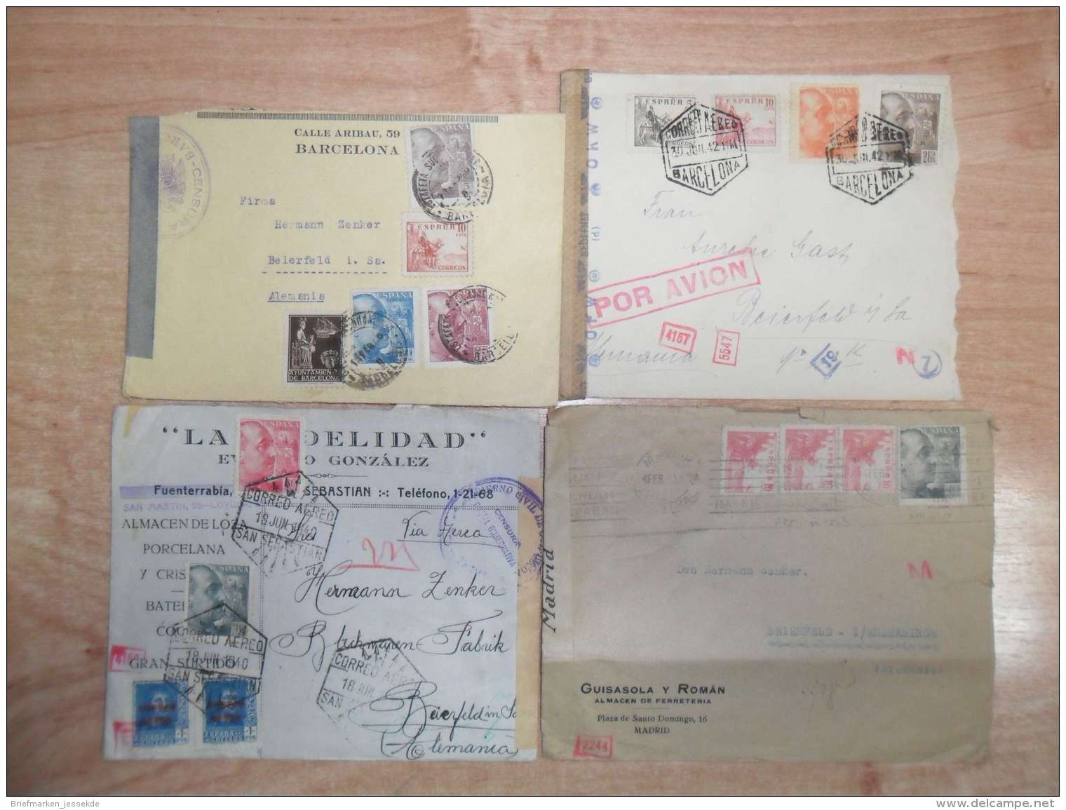 Lot Spanien Briefe Um 1940 - Brieven En Documenten