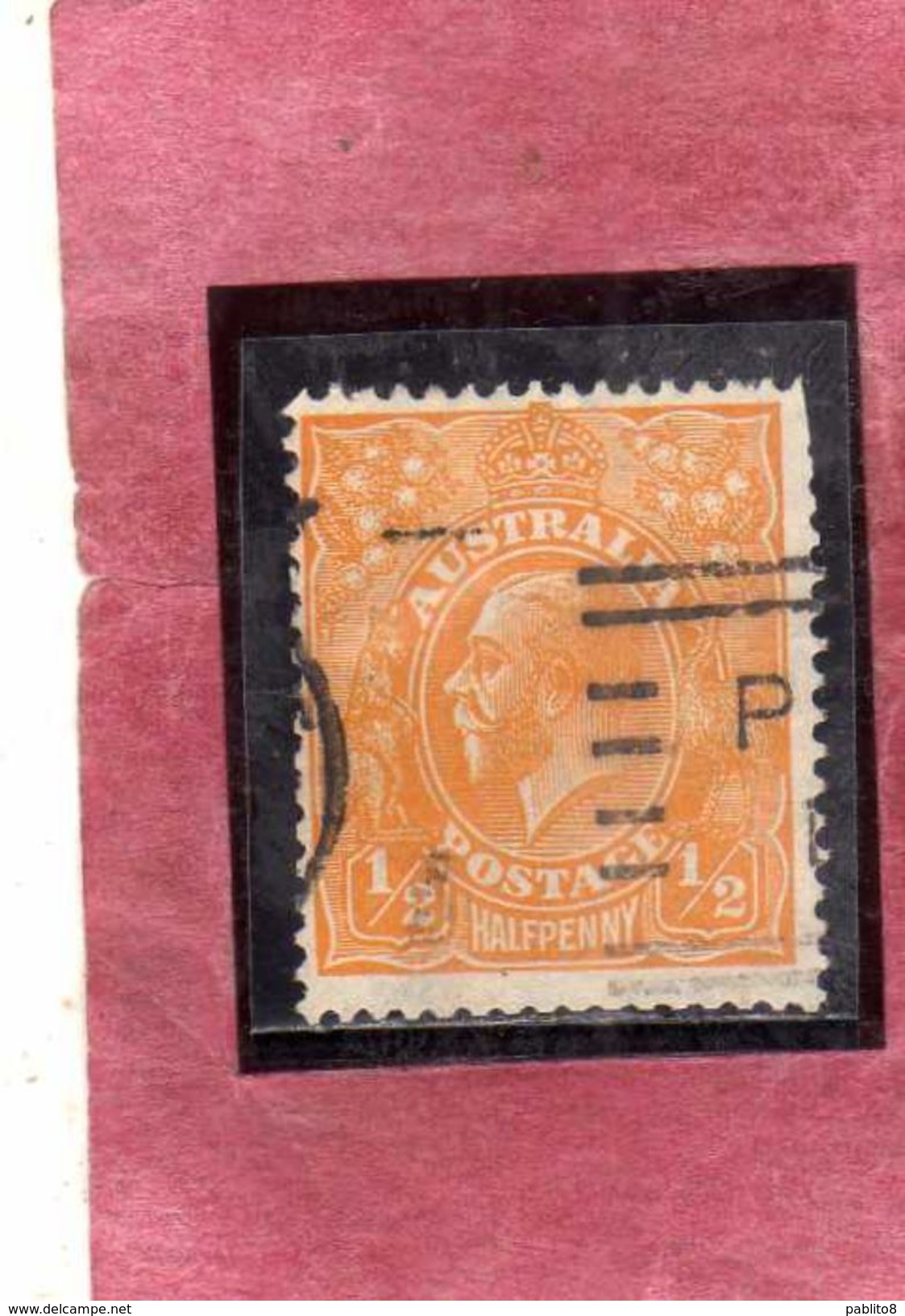 AUSTRALIA 1914 1924 KING GEORGE RE 1/2p USATO USED OBLITERE' - Used Stamps