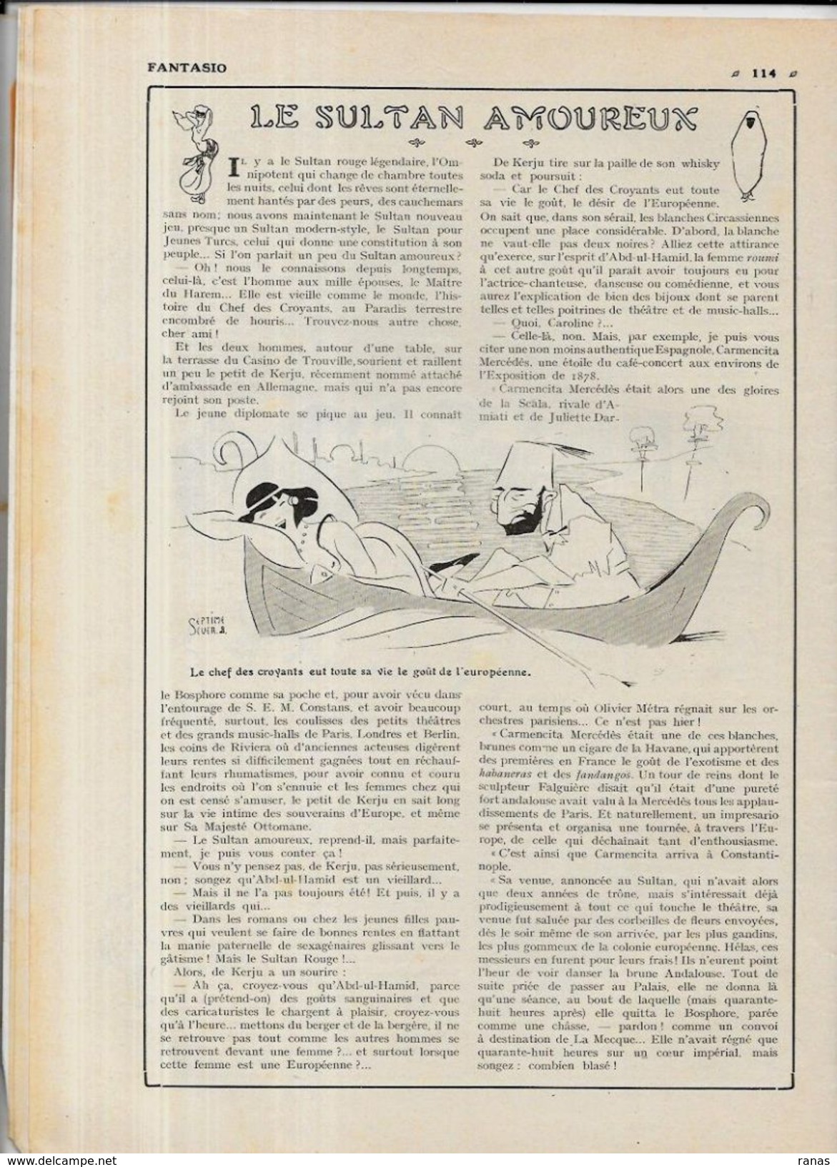 Revue Caricature Satirique Très Illustré FANTASIO N° 52 De 1908 Kaiser Abdul Hamid - Other & Unclassified