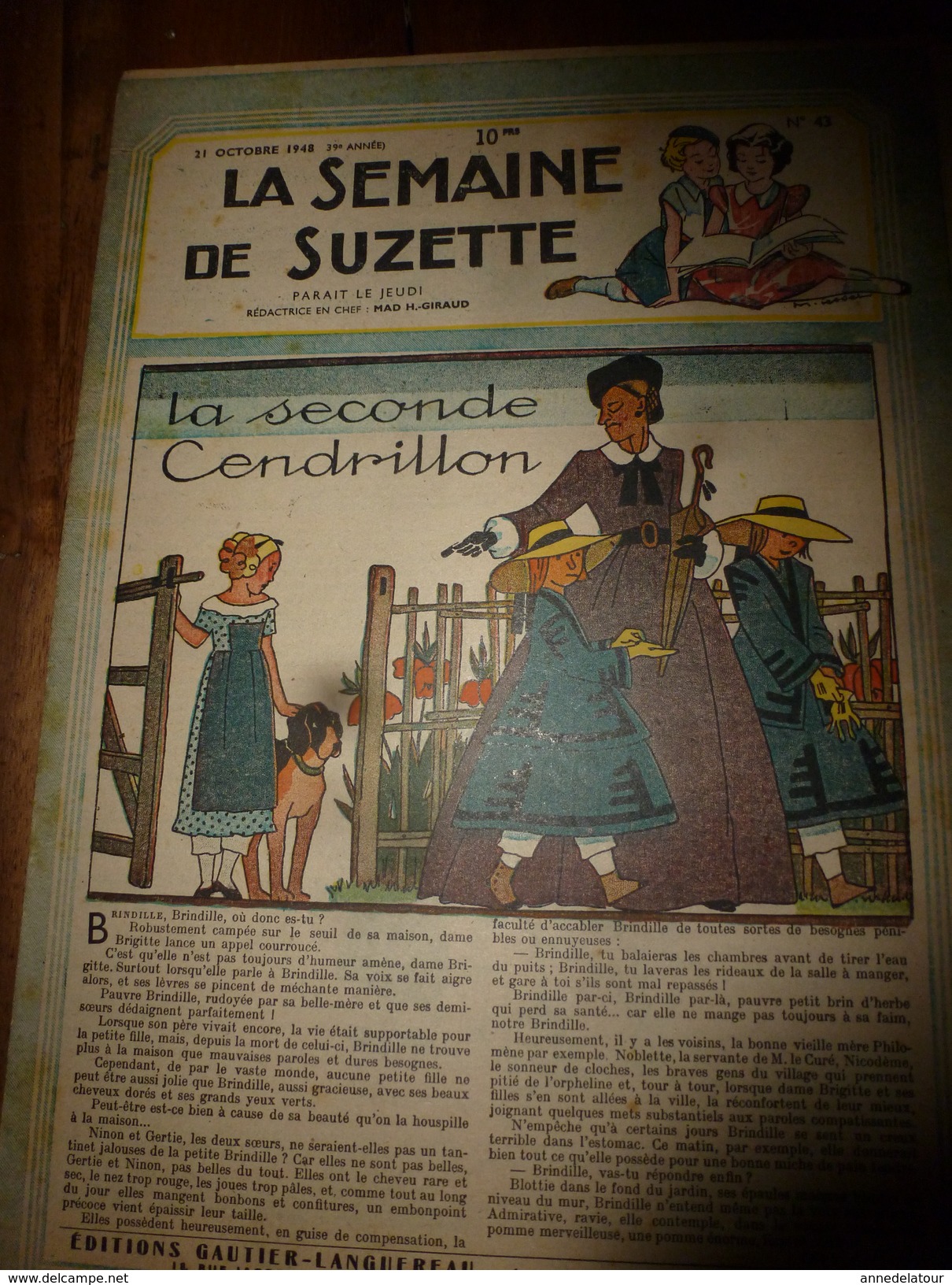 1948 LSDS (La Semaine De Suzette): LA SECONDE CENDRILLON ; Etc - La Semaine De Suzette