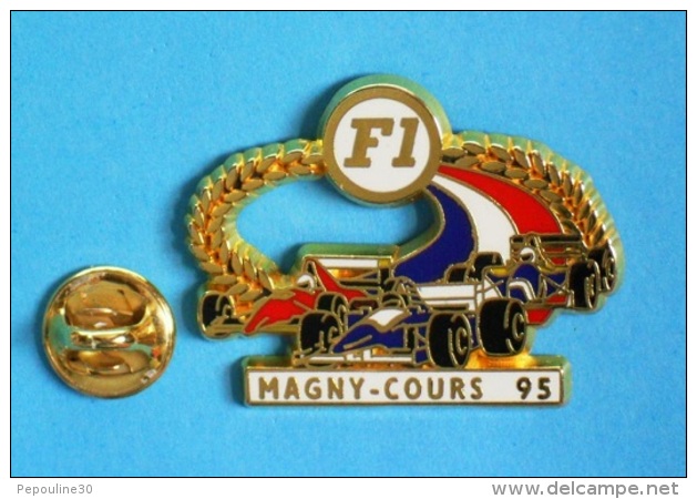 1 PIN'S //   ** FORMULE 1 ** CIRCUIT MAGNY-COURS ** 95 ** Fond Blanc ** . (JFG MIAMI) - F1