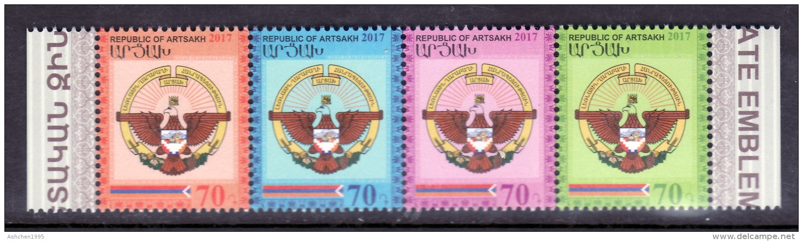 Armenien/Armenie/Armenia/Artsakh/Karabakh 2017, Definitive Issue, The State Emblem, Flag - MNH ** - Armenië