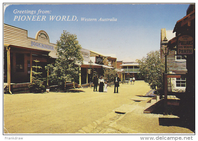 Postcard - Street Scene With Family Group At Pioneer World, Australia - VG - Unclassified