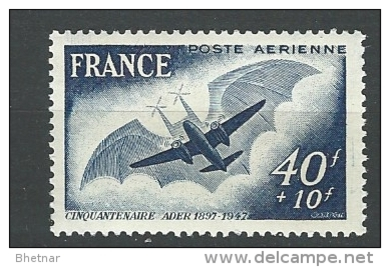 FR Aerien YT 23 "  Avion D'Ader " 1947 Neuf** - 1927-1959 Mint/hinged