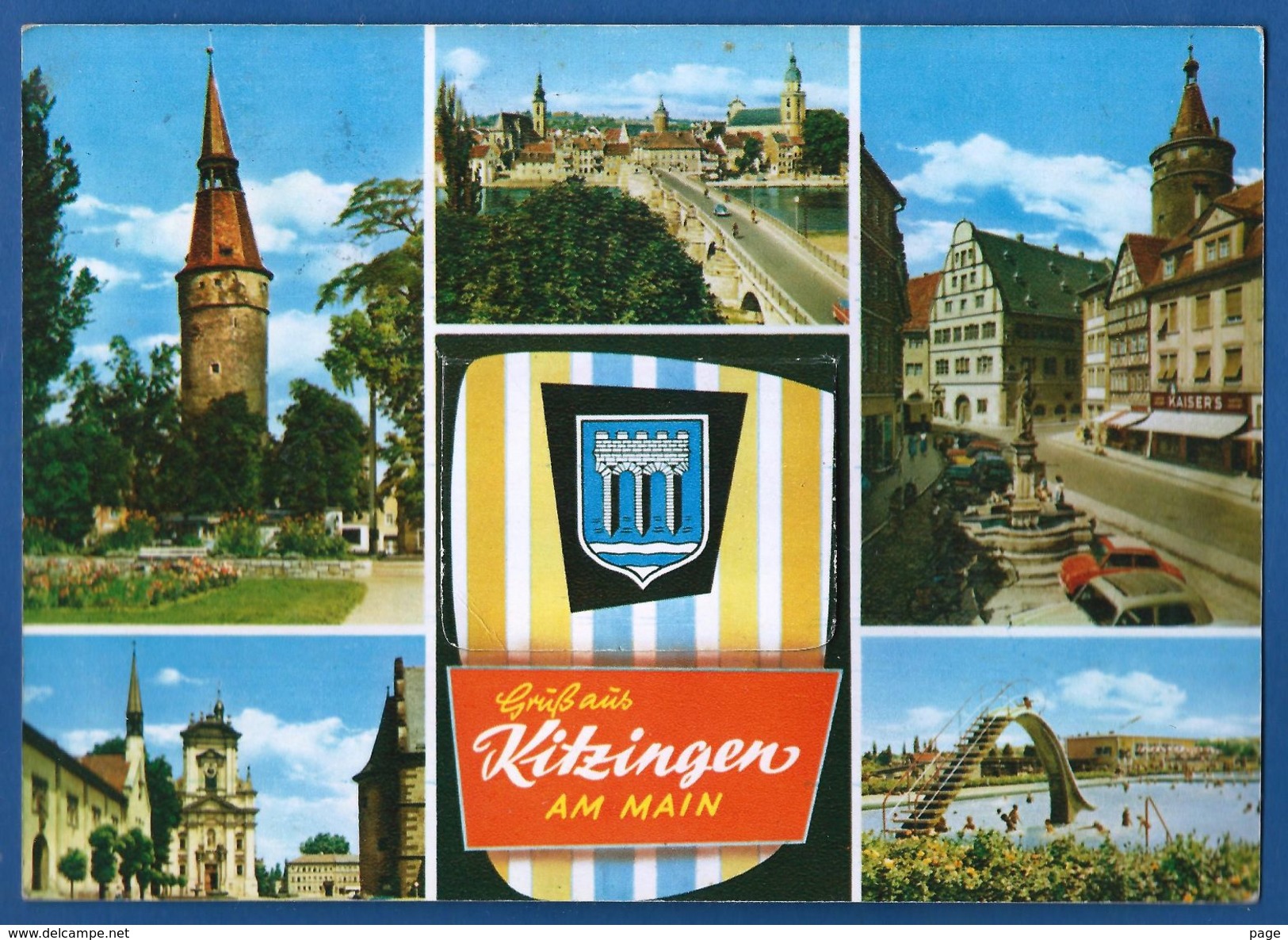 Kitzingen,1963,Mehrbildkarte Mit Leborello,Nostalgie,Leborello-Karte, - Kitzingen