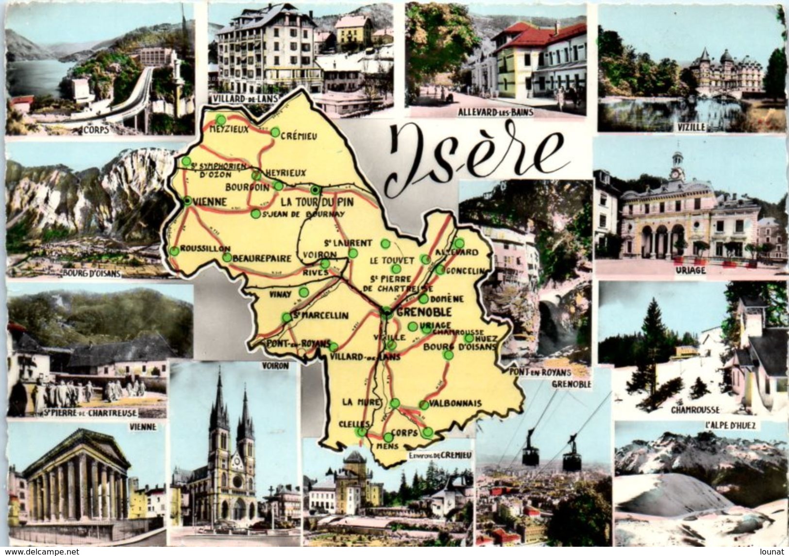Carte Géographique - L'Isère - Maps