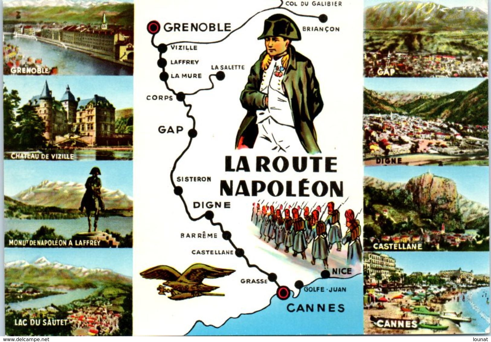 Carte Géographique - La Route Napoléon - Carte Geografiche