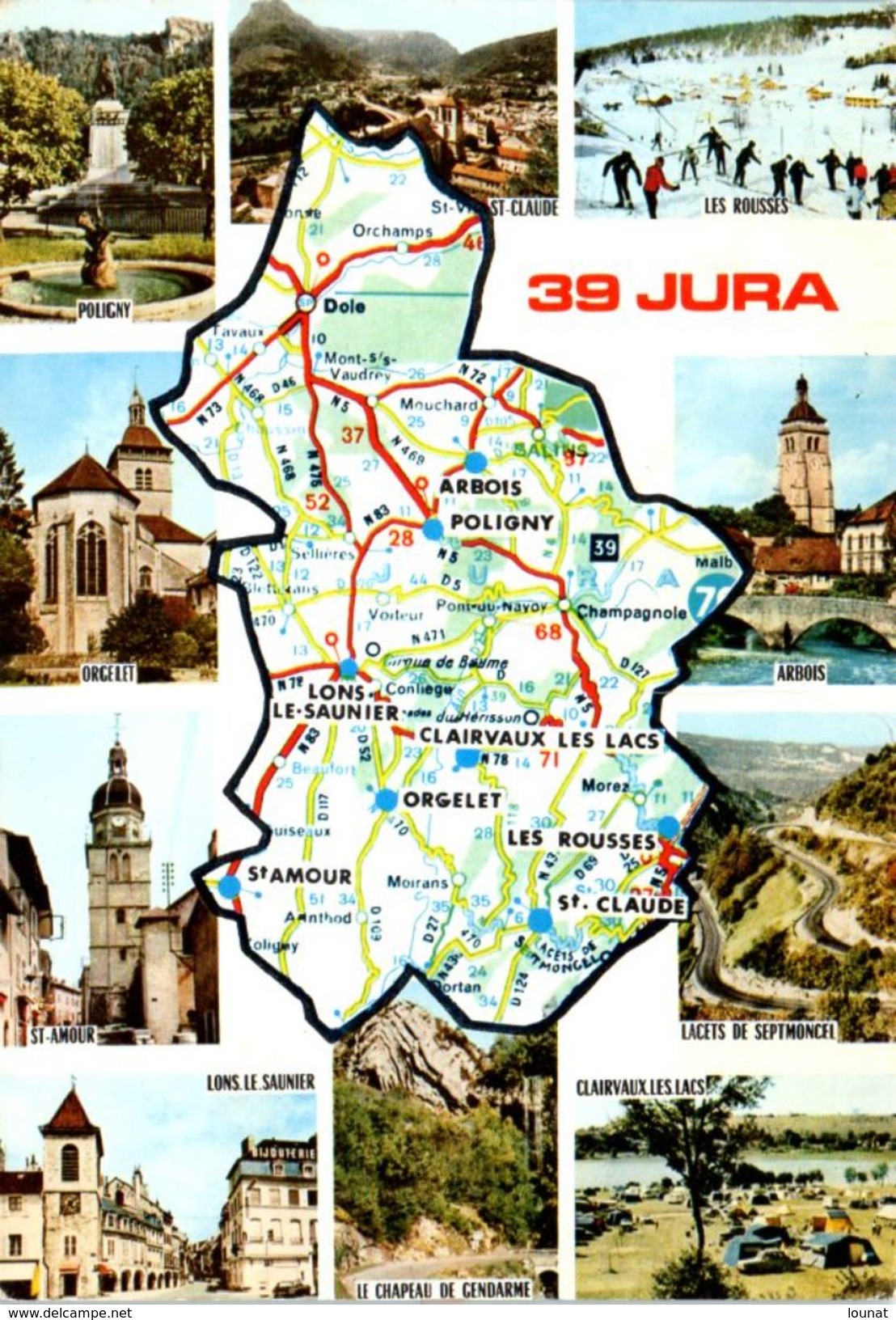 Carte Géographique - Jura - Mapas