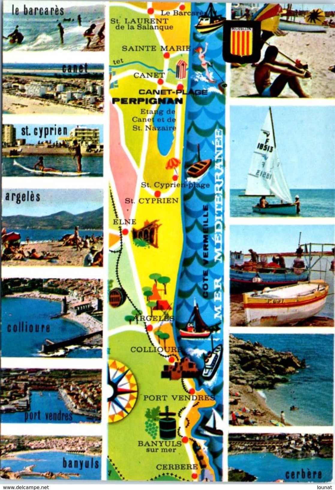 Carte Géographique - Côte Vermeille - Carte Geografiche