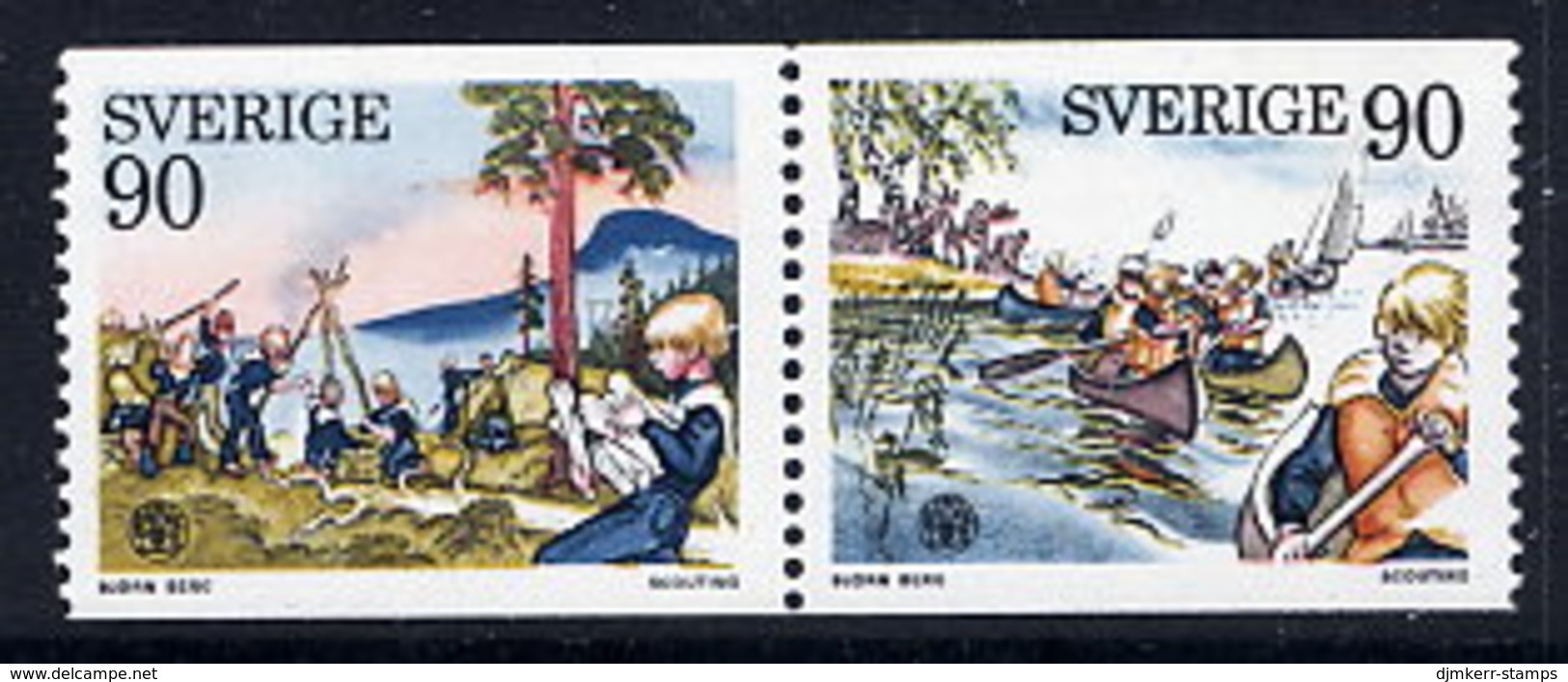 SWEDEN 1975 Scouts  MNH / **.  Michel 921-22 - Unused Stamps