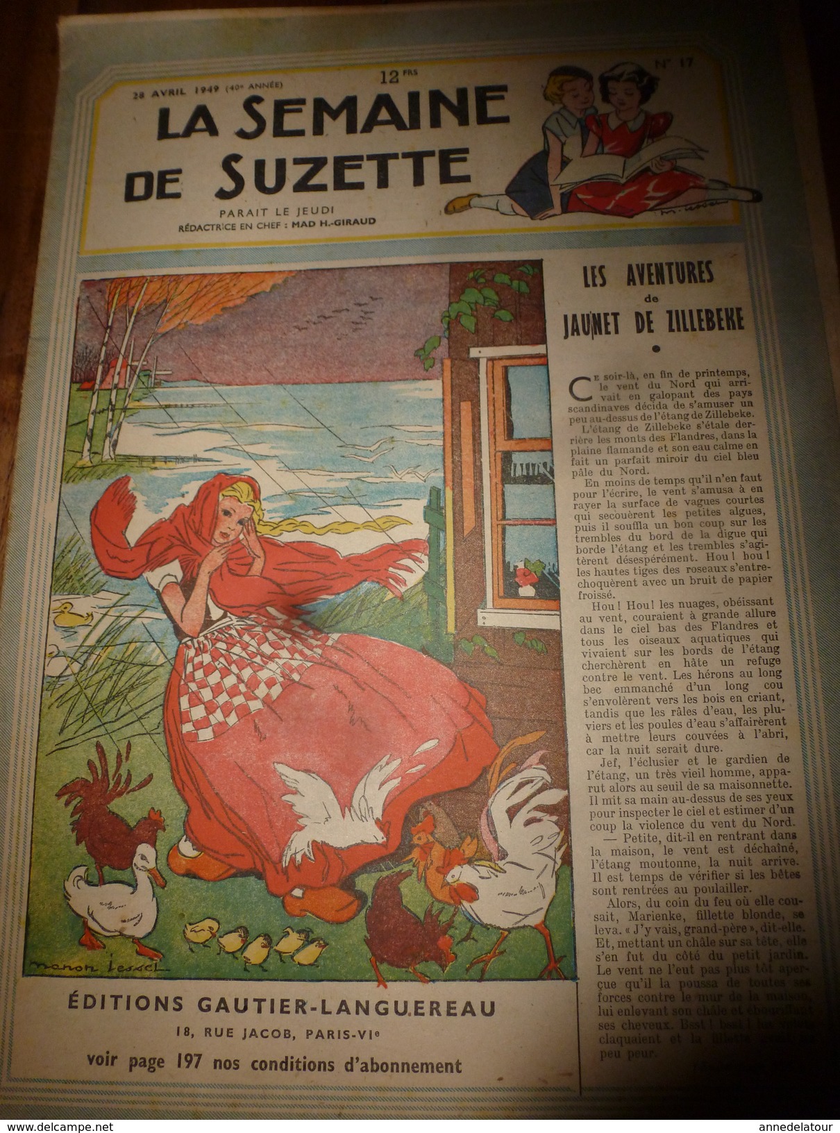 1949 LSDS: La Leçon De L'ARAIGNEE ; Les Aventures De Jaunet De Zillebeke ; Ecole Polytechnique Pour Les Filles ; Etc - La Semaine De Suzette