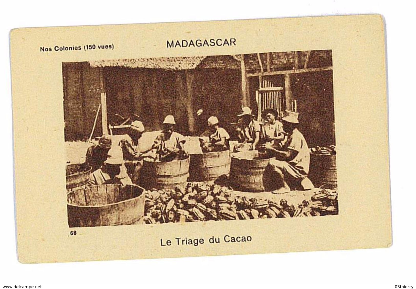 BON -POINT CHOCOLAT FAVERGER SAINT-ETIENNE SERIE NOS COLONIES MADAGASCAR LE TRIAGE DU CACAO - Other & Unclassified