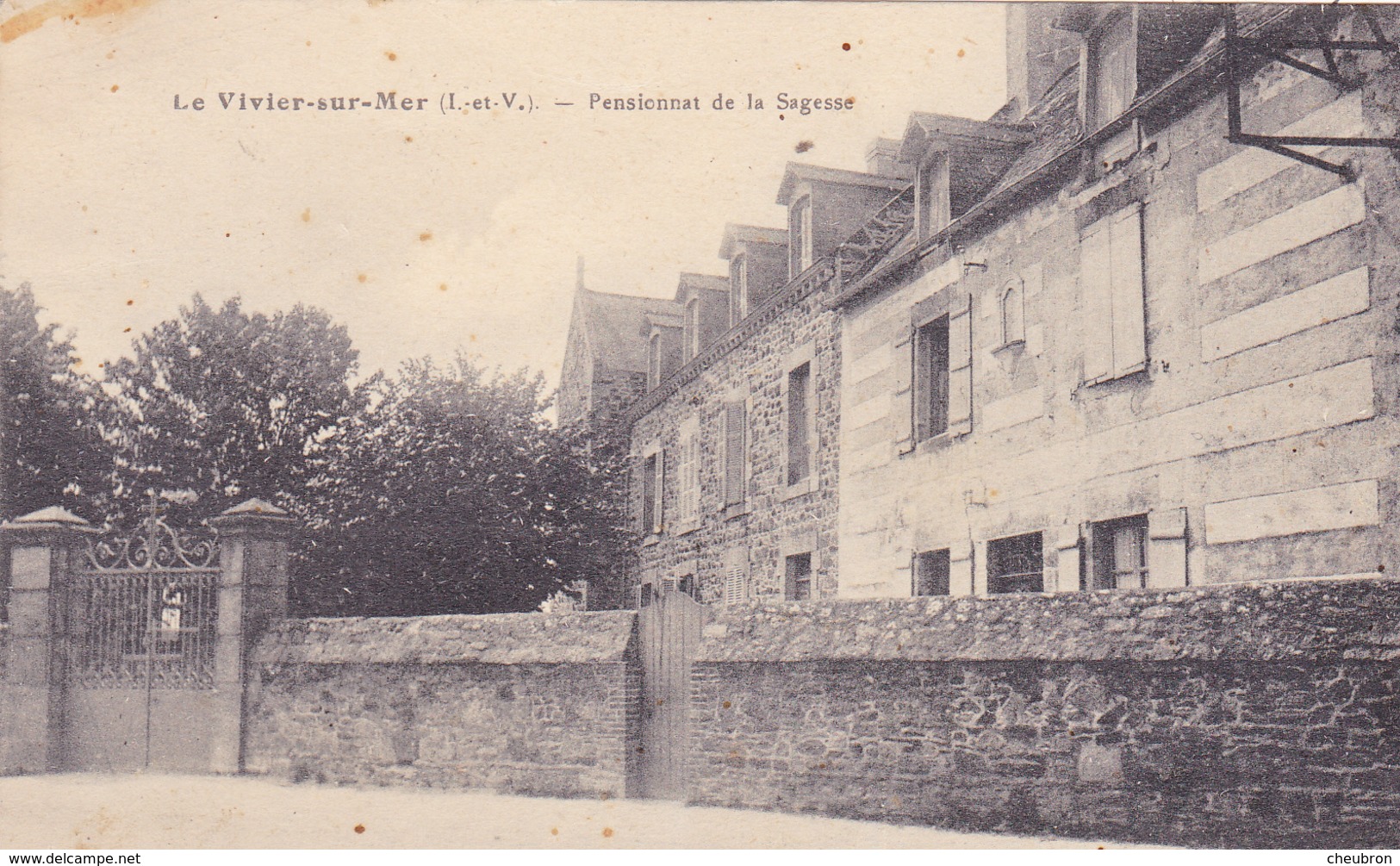 35. LE VIVIER SUR MER. CPA . PENSIONNAT DE LA SAGESSE . ANNÉE 1935. - Autres & Non Classés