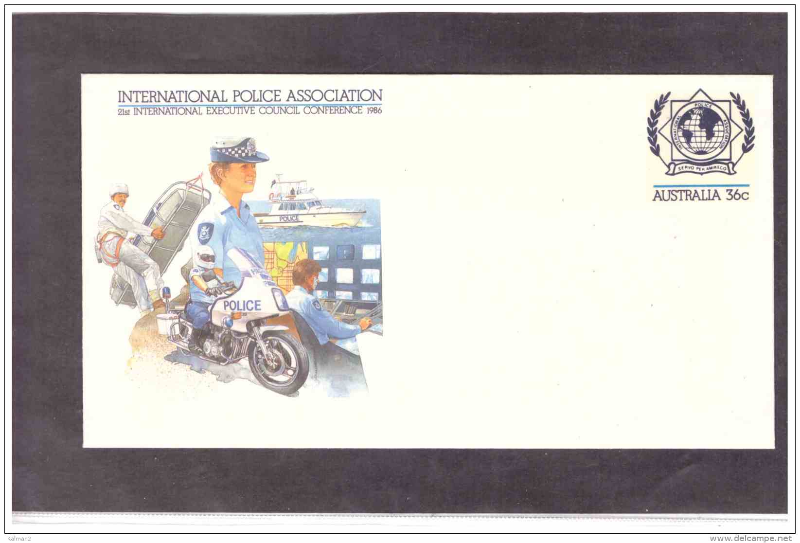 AU140   -   NEW +  FDC   ENTIRE   /   INTERNATIONAL POLICE ASSOCIATION - Police - Gendarmerie