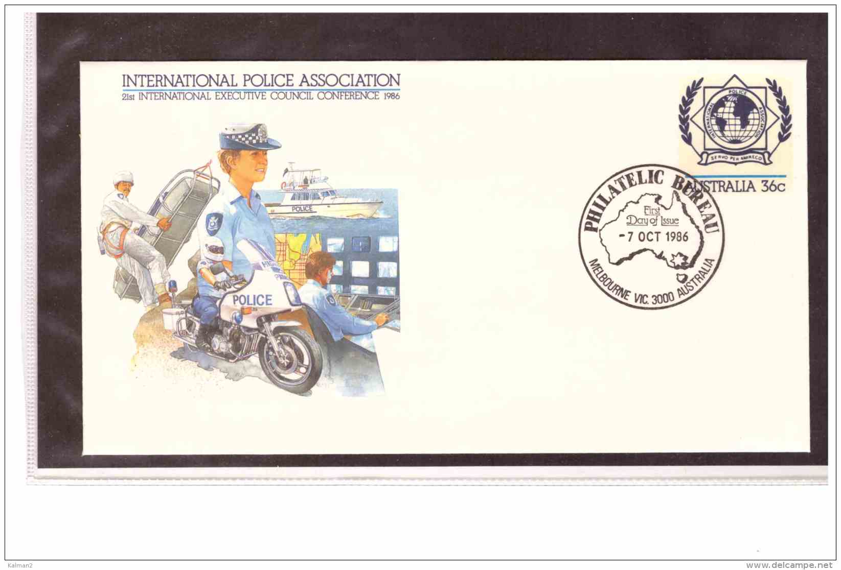 AU140   -   NEW +  FDC   ENTIRE   /   INTERNATIONAL POLICE ASSOCIATION - Police - Gendarmerie