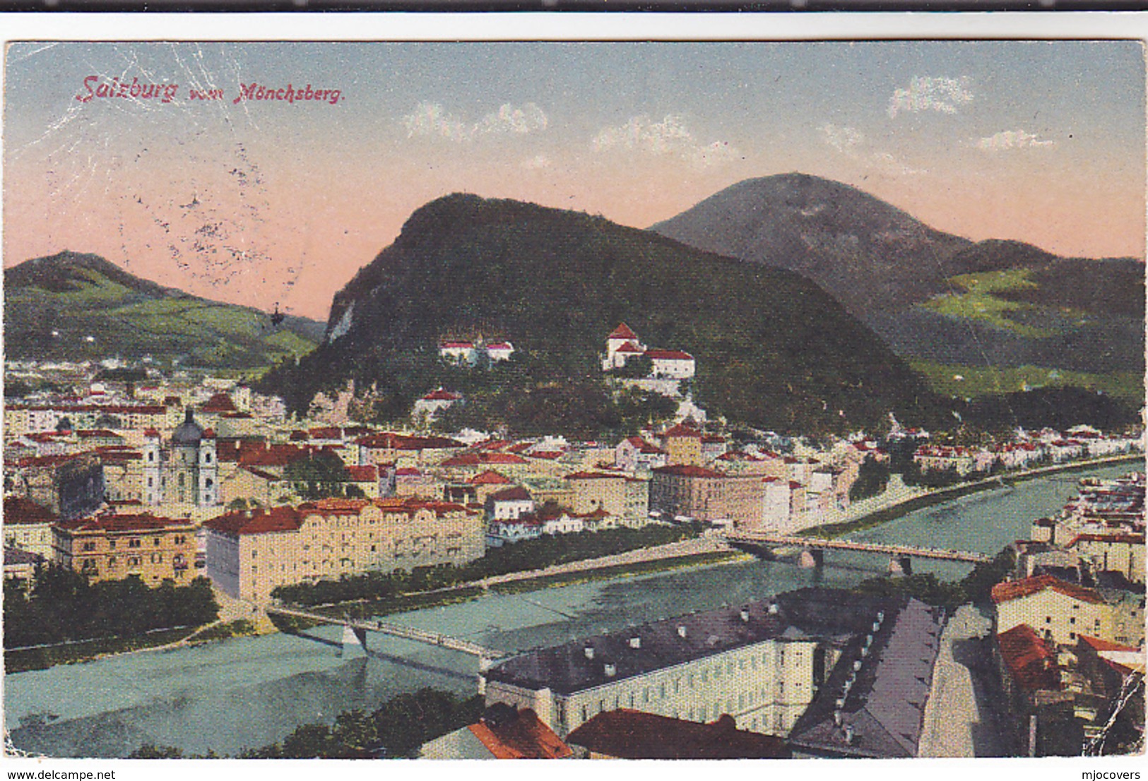 1918 Postcard SALZBURG AUSTRIA Panoramic - Other & Unclassified