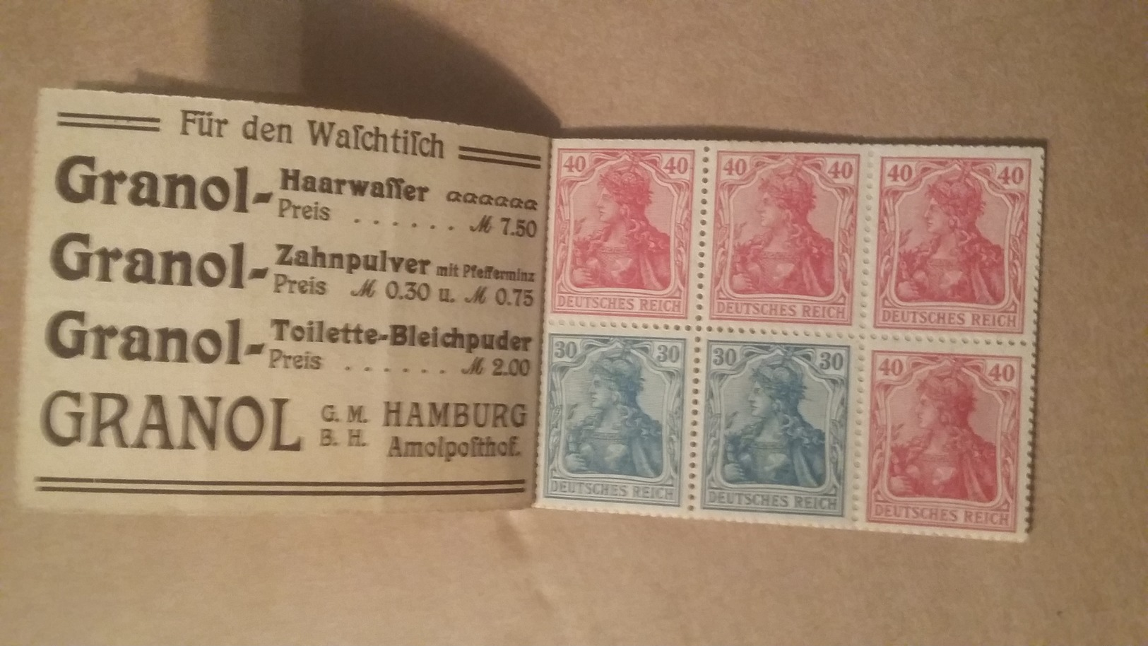 Ancien Carnet De Timbres Deutches Reich Neuf - Autres & Non Classés