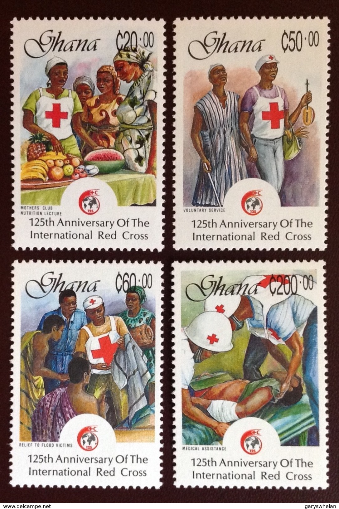 Ghana 1988 Red Cross MH - Ghana (1957-...)