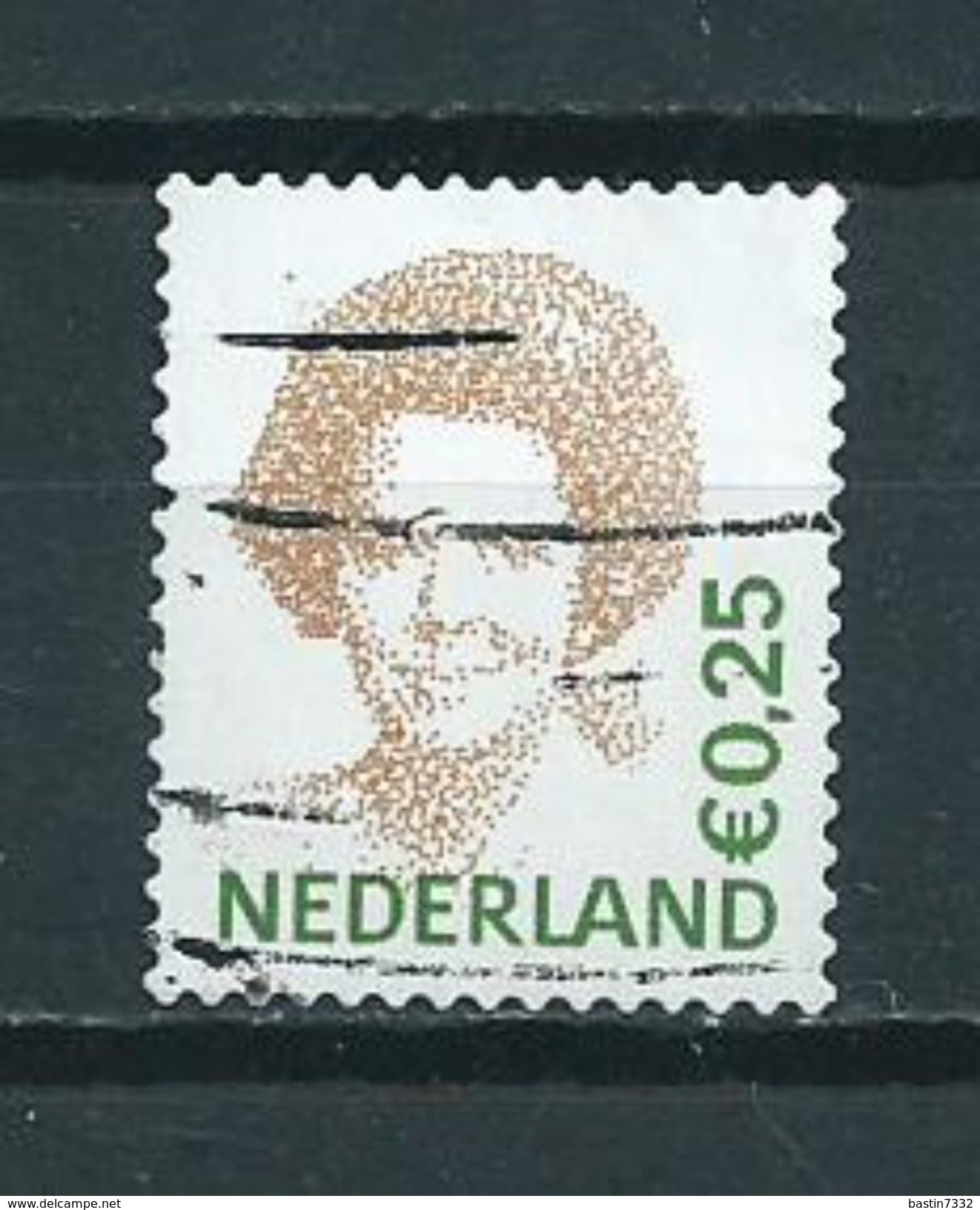 2002 Netherlands Queen Beatrix 0,25 EURO Used/gebruikt/oblitere - Used Stamps