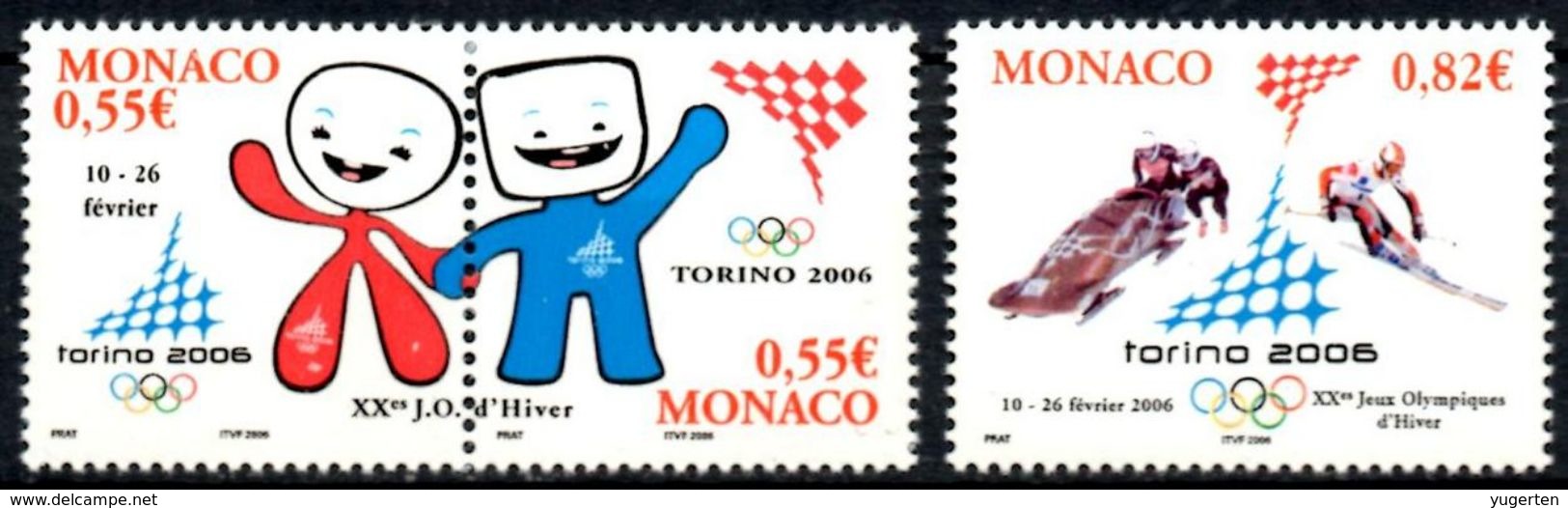 MONACO 2006 Mint MNH** Winter Olympic Games Torino 2006 JO Olympics Jeux Olympiques D'Hiver - Winter 2006: Turin