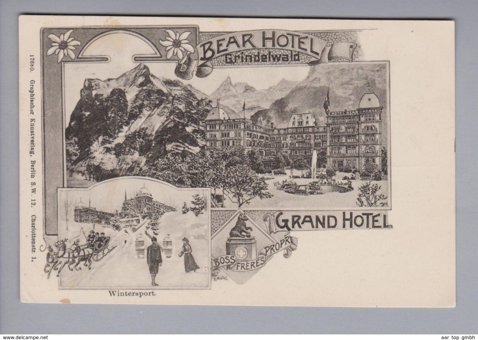Motiv Hotel Grindelwald Bern Bear Hotel Ungebraucht - Hotel- & Gaststättengewerbe