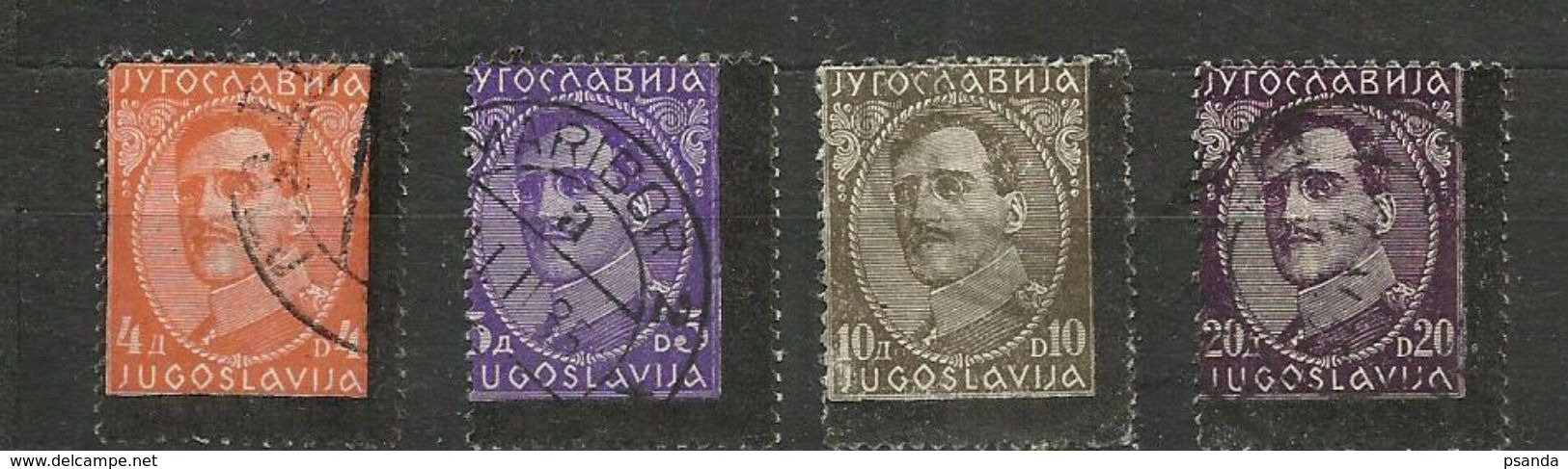 Yugoslavia > 1934 Kingdom Of Yugoslavia , Black Frame Error Overprint - Used Stamps