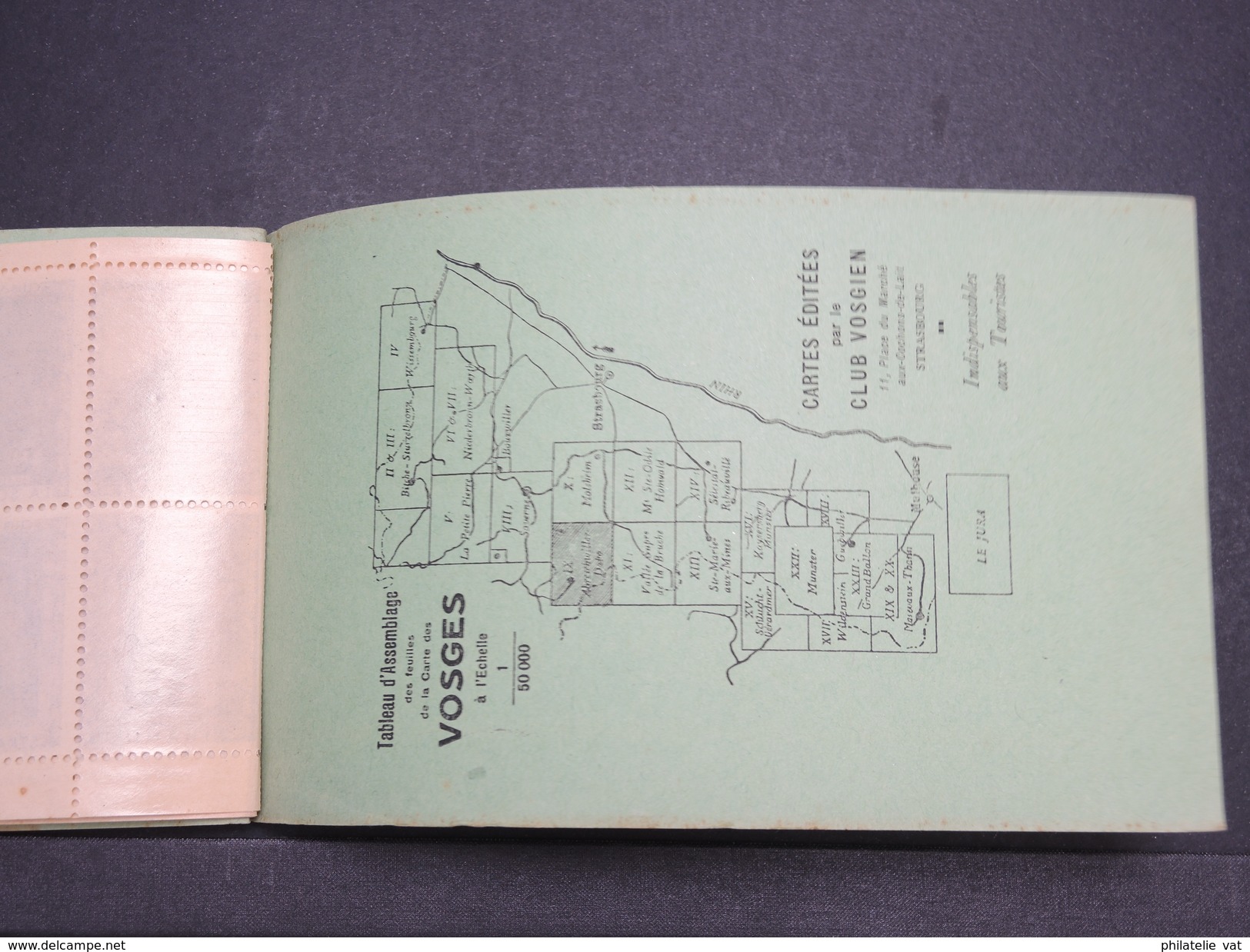 FRANCE - Carnet un peu fatigué ... de vignettes sur l'Alsace (édité par le club vosgien) - Incomplet - Série II - P22103
