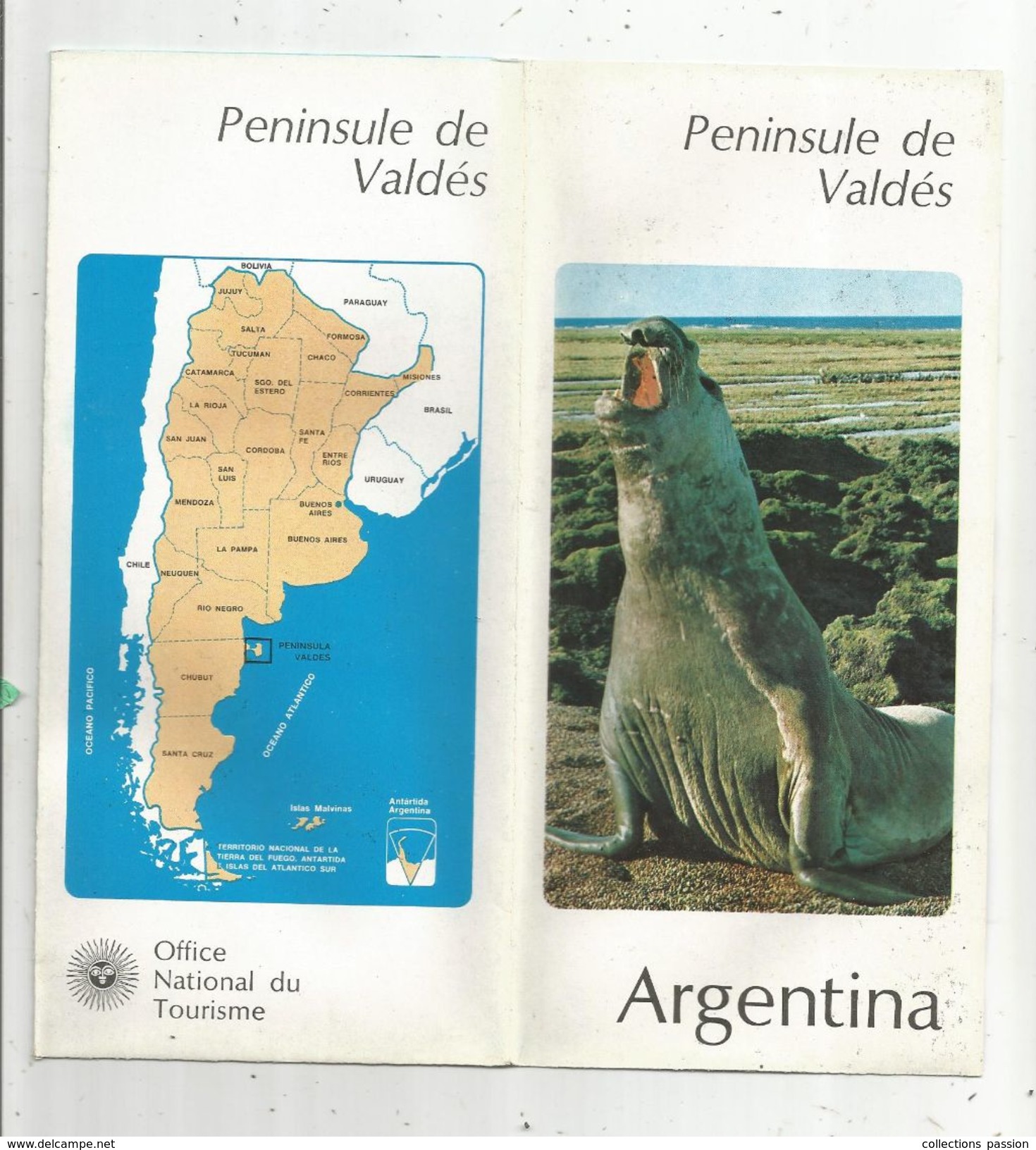 Dépliant Touristique, 12 Pages , Argentina , Argentine ,peninsule De VALDES , Frais Fr : .1.45 E - Reiseprospekte