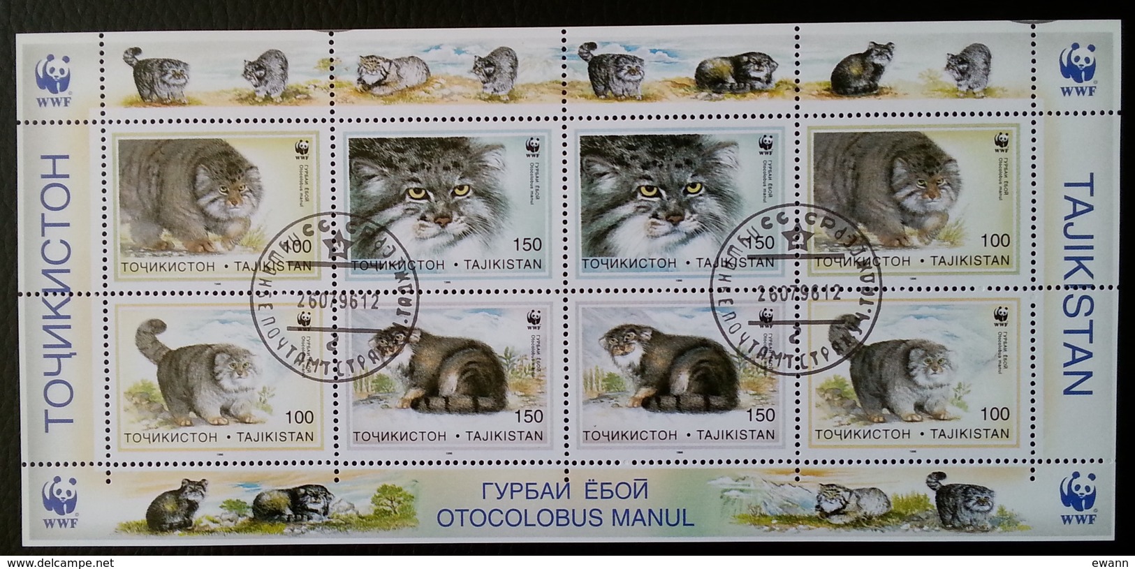 Tadjikistan - Feuille YT N°86 à 89 - Protection De La Faune / Chats Sauvages - 1996 - Oblitéré - Tadzjikistan