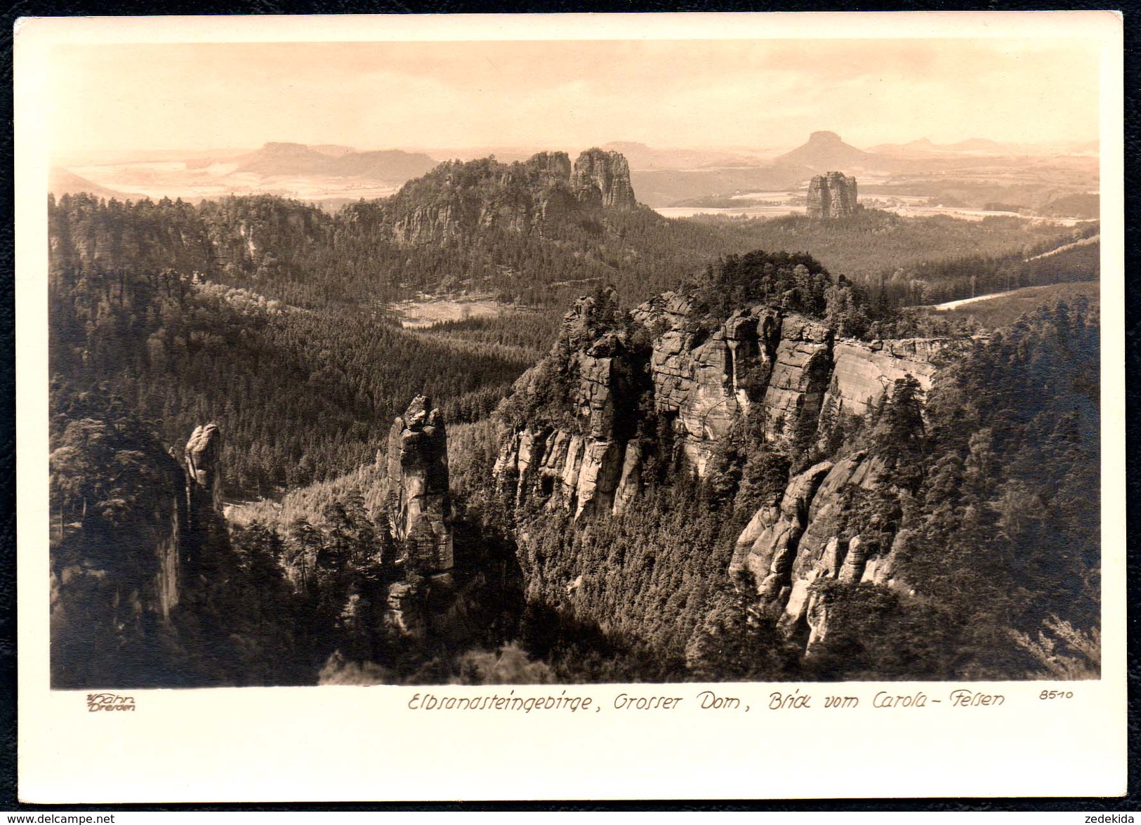 A8599 - Sächsische Schweiz - Grosser Dom Carola Felsen - Hahn Karte 8510 - Schmilka