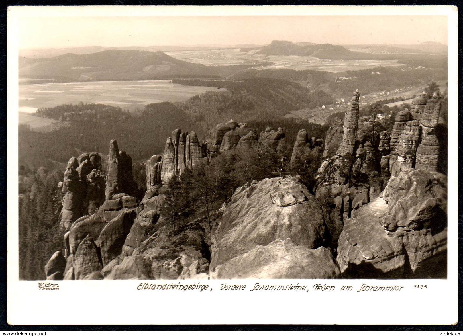 A8600 - Sächsische Schweiz - Vordere Schrammsteine Felsen Am Schrammtor - Hahn Karte 3385 - Schmilka