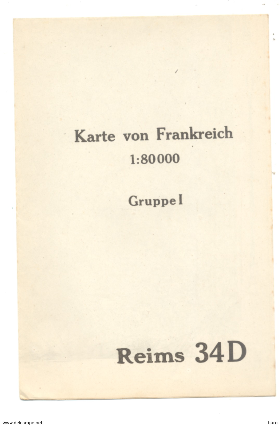 Carte D'état Major (3 Pièces)- 1 : 80 000 - REIMS (34 B, C Et D) Edition Allemande  (b215)- Guerre 14/18 ? - Geographische Kaarten