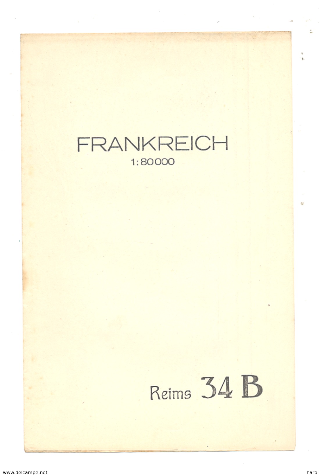 Carte D'état Major (3 Pièces)- 1 : 80 000 - REIMS (34 B, C Et D) Edition Allemande  (b215)- Guerre 14/18 ? - Cartes Géographiques