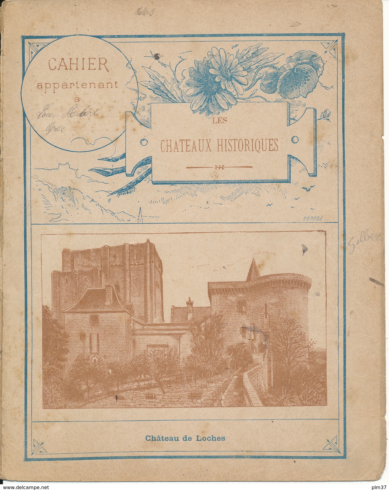 Couverture De Cahier - Château De Loches - Charier, Saumur - Protège-cahiers