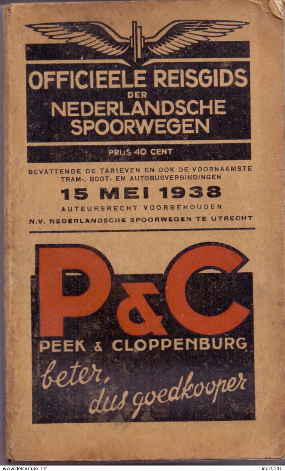 Dienstregeling Horaire Chemins De Fer - Reisgids Nederlandse Spoorwegen 1938 - Europe