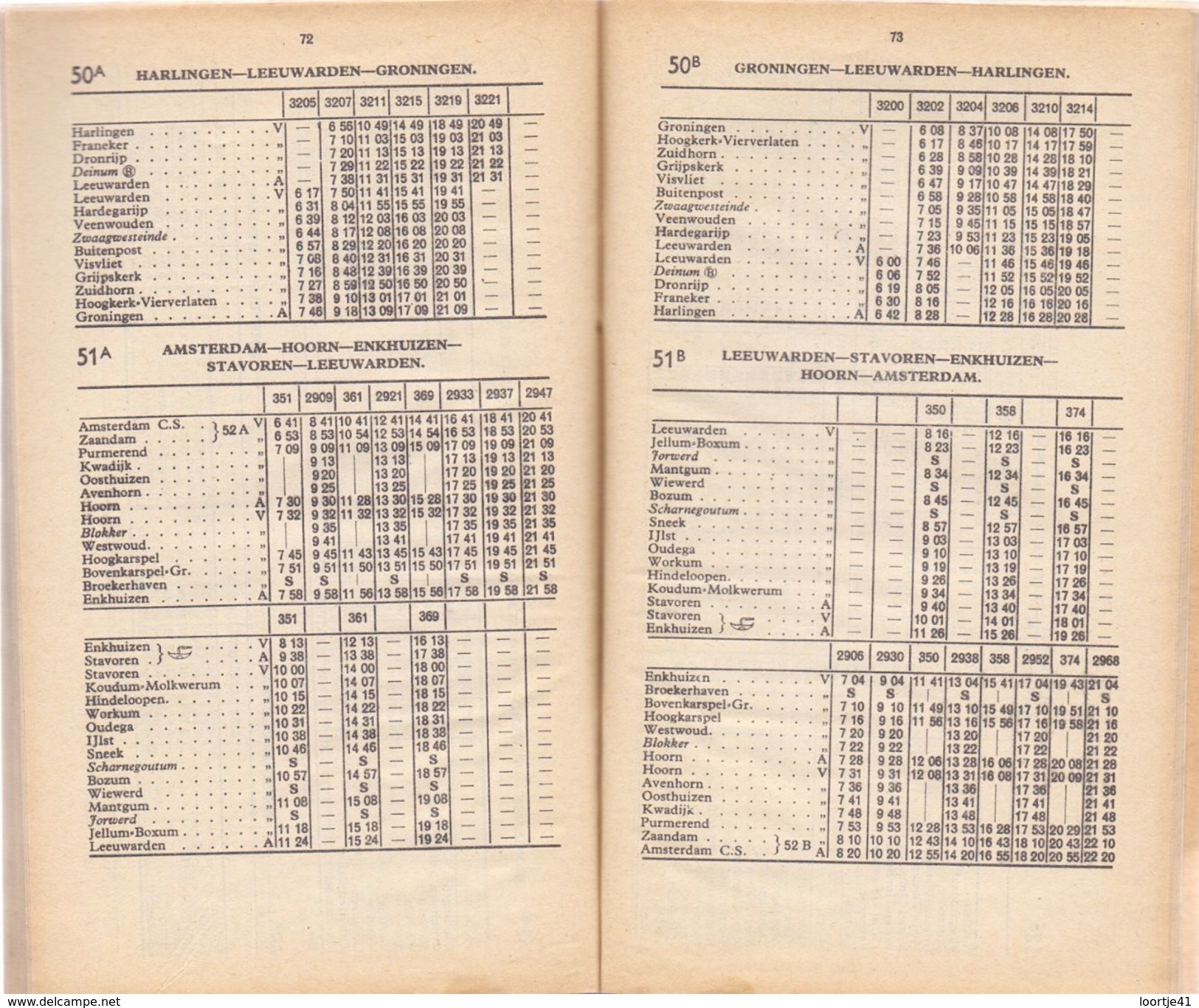 Dienstregeling Horaire Chemins De Fer - Reisgids Nederlandse Spoorwegen 10 Juni 1940 - Europe