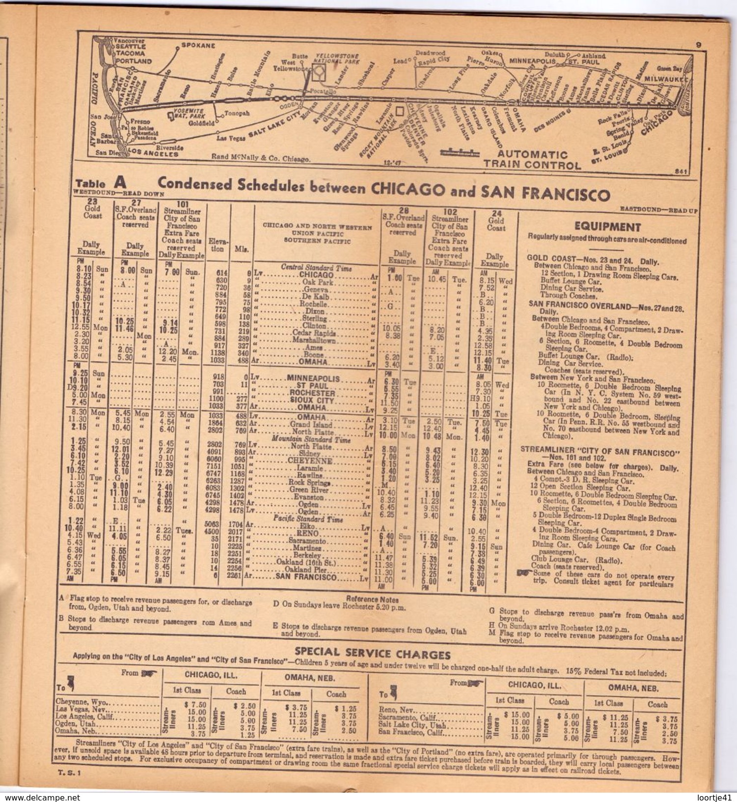 Dienstregeling Horaire Chemins De Fer - Schedules Railways Chicago & North Western System Trains  1951 - Monde