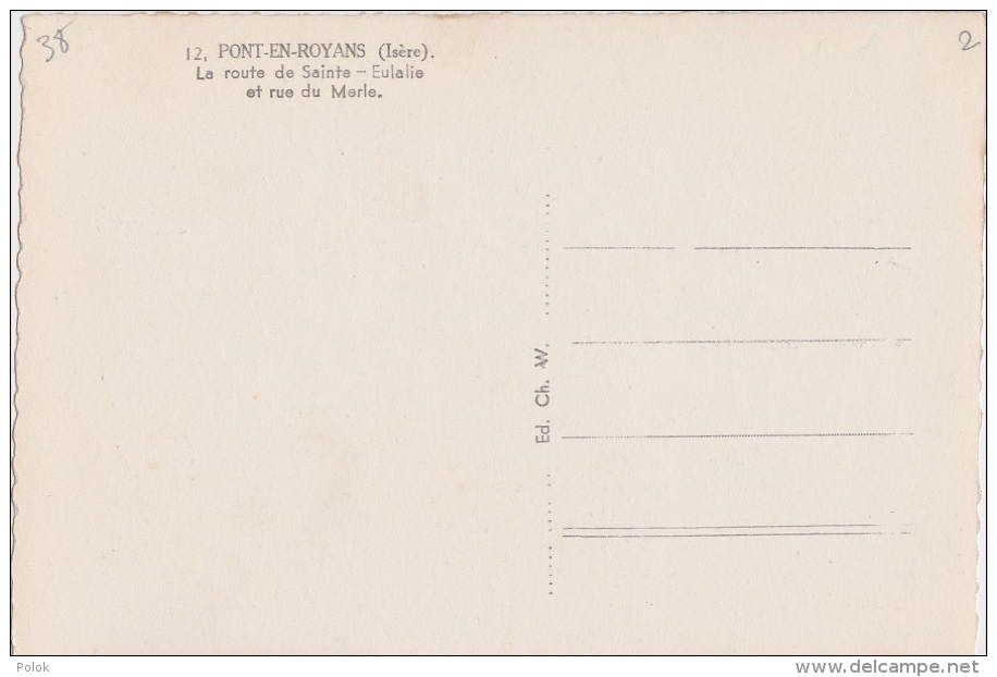 Bg - Cpsm Grand Format PONT EN ROYANS - La Route De Sainte Eulalie Et Rue Du Merle - Pont-en-Royans