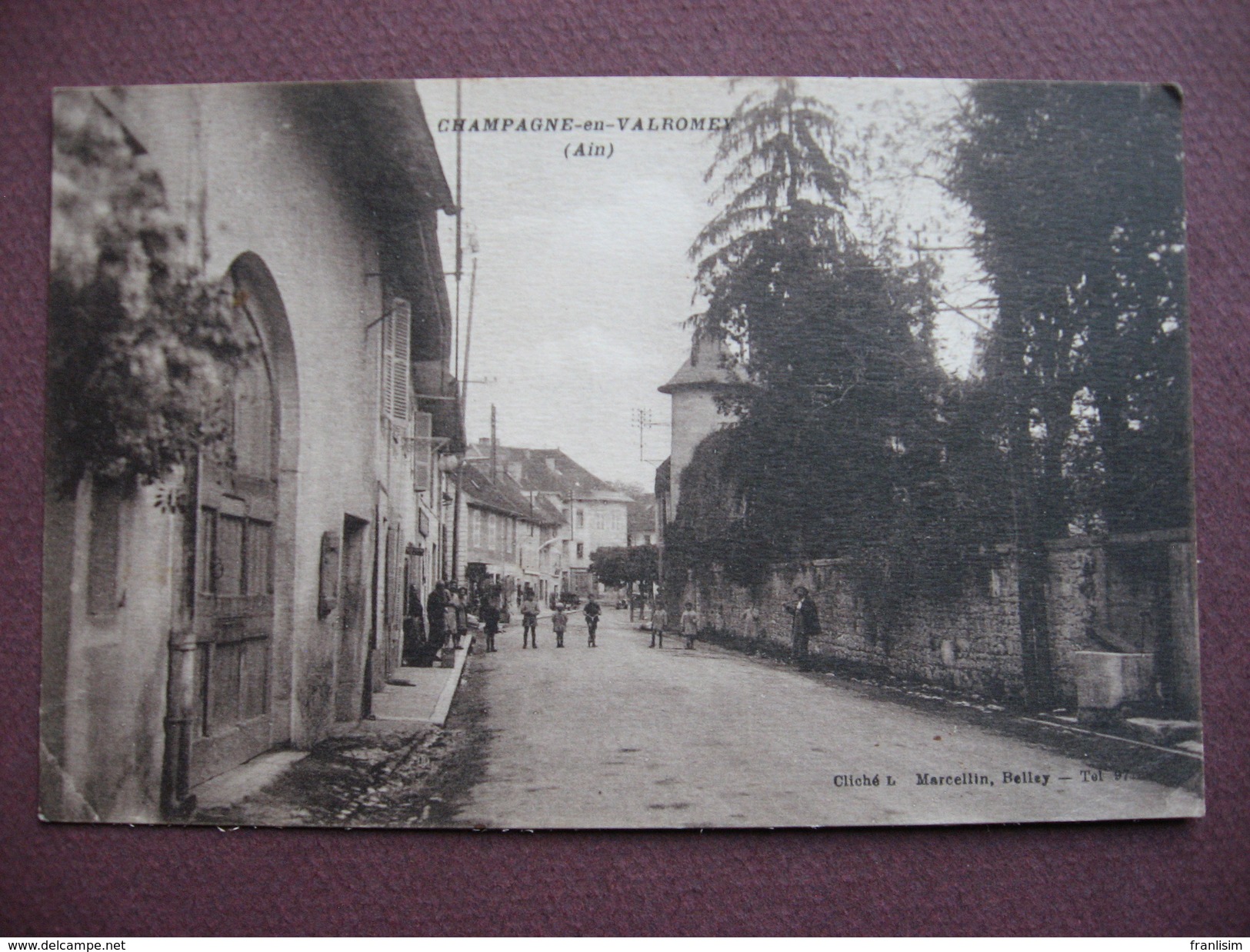 CPA 01 CHAMPAGNE EN VALROMEY Rue ANIMEE  1941 Canton HAUTEVILLE LOMPNES - Unclassified