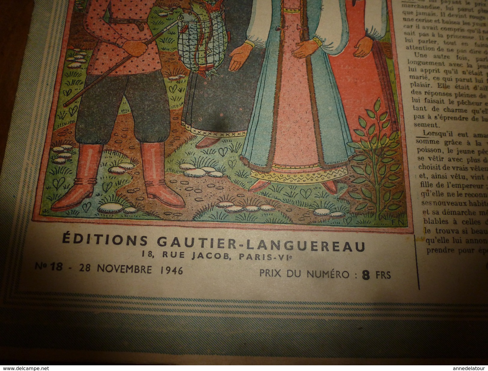 1946 LSDS (La Semaine De Suzette) :   LE PÊCHEUR (conte Russe)  ; Etc - La Semaine De Suzette