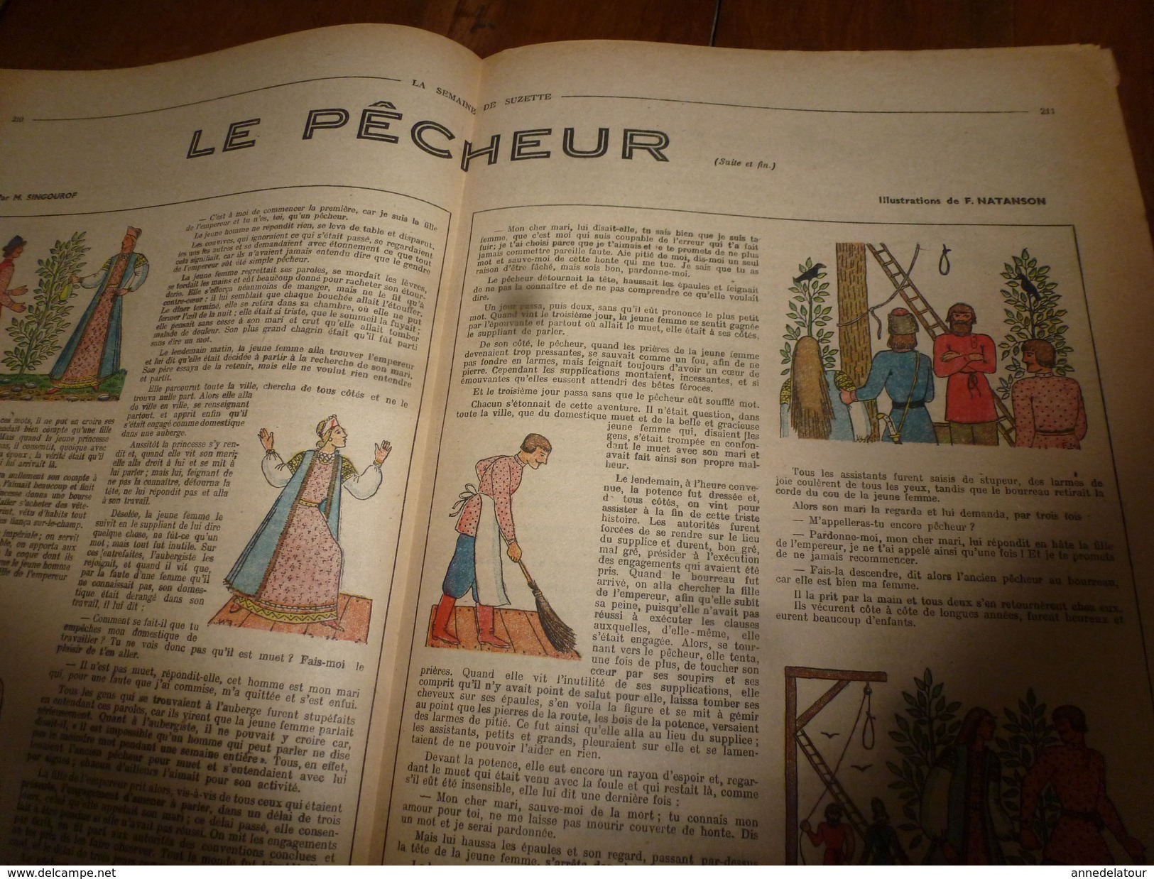 1946 LSDS (La Semaine De Suzette) :   LE PÊCHEUR (conte Russe)  ; Etc - La Semaine De Suzette