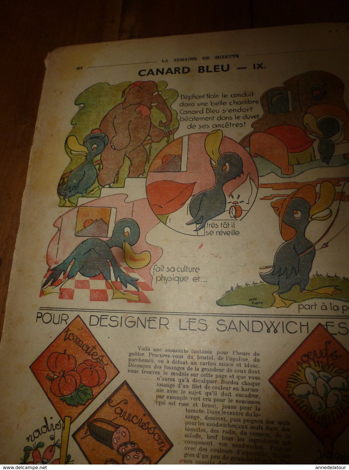 1946 LSDS (La Semaine De Suzette) :   LE PÊCHEUR (conte Russe)  ; Etc - La Semaine De Suzette