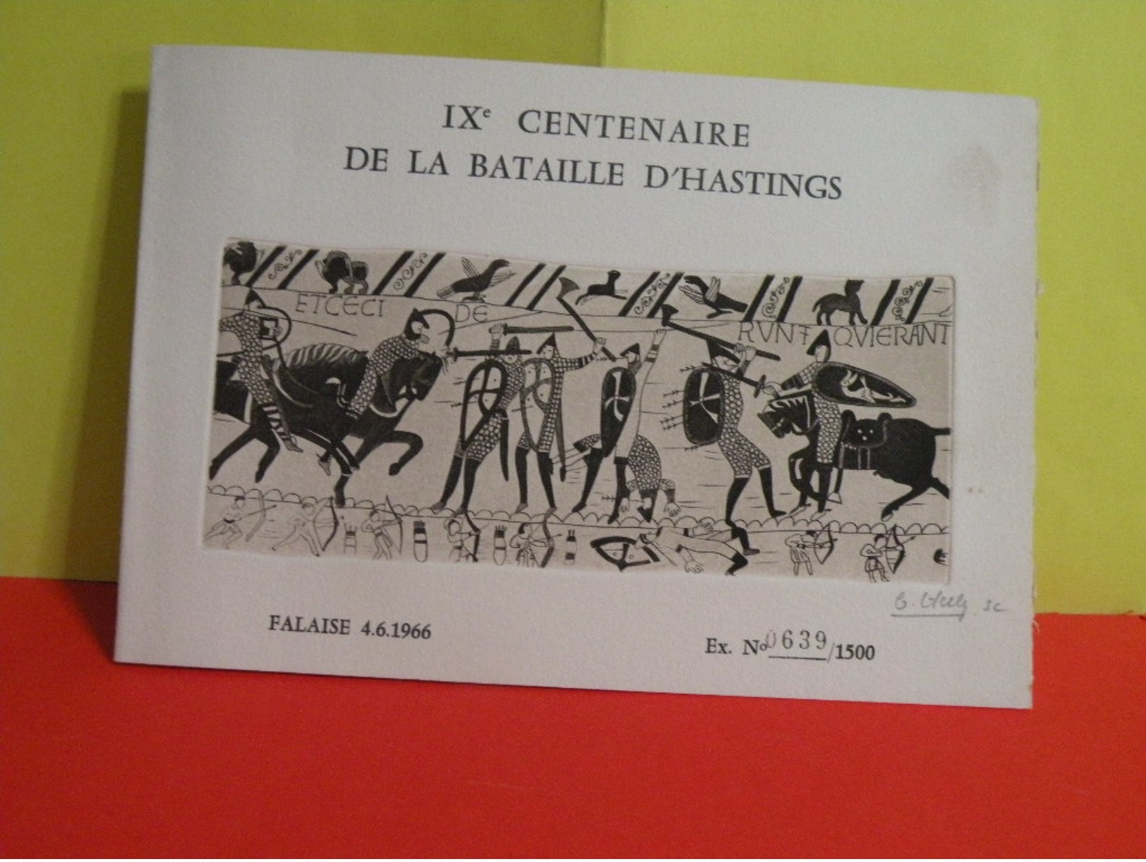 Document Luxe > Centenaire De La Bataille D'Hastings > 4.6.1966 > 14 Falaise > FDC 1er Jour - Prove Di Lusso