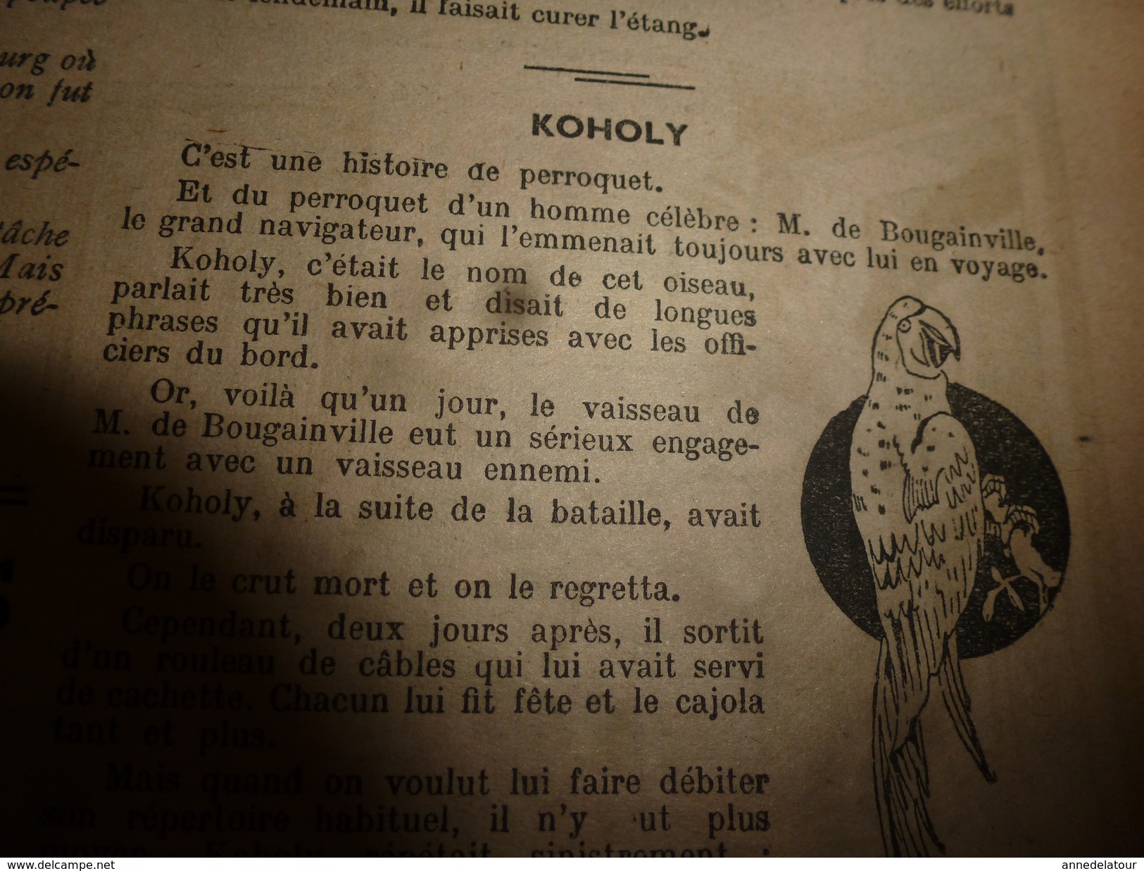 1946 LSDS (La Semaine De Suzette) : L'histoire De KOHOLY ,perroquet Sur Le Vaisseau Du Commandant De Bougainville; Etc - La Semaine De Suzette