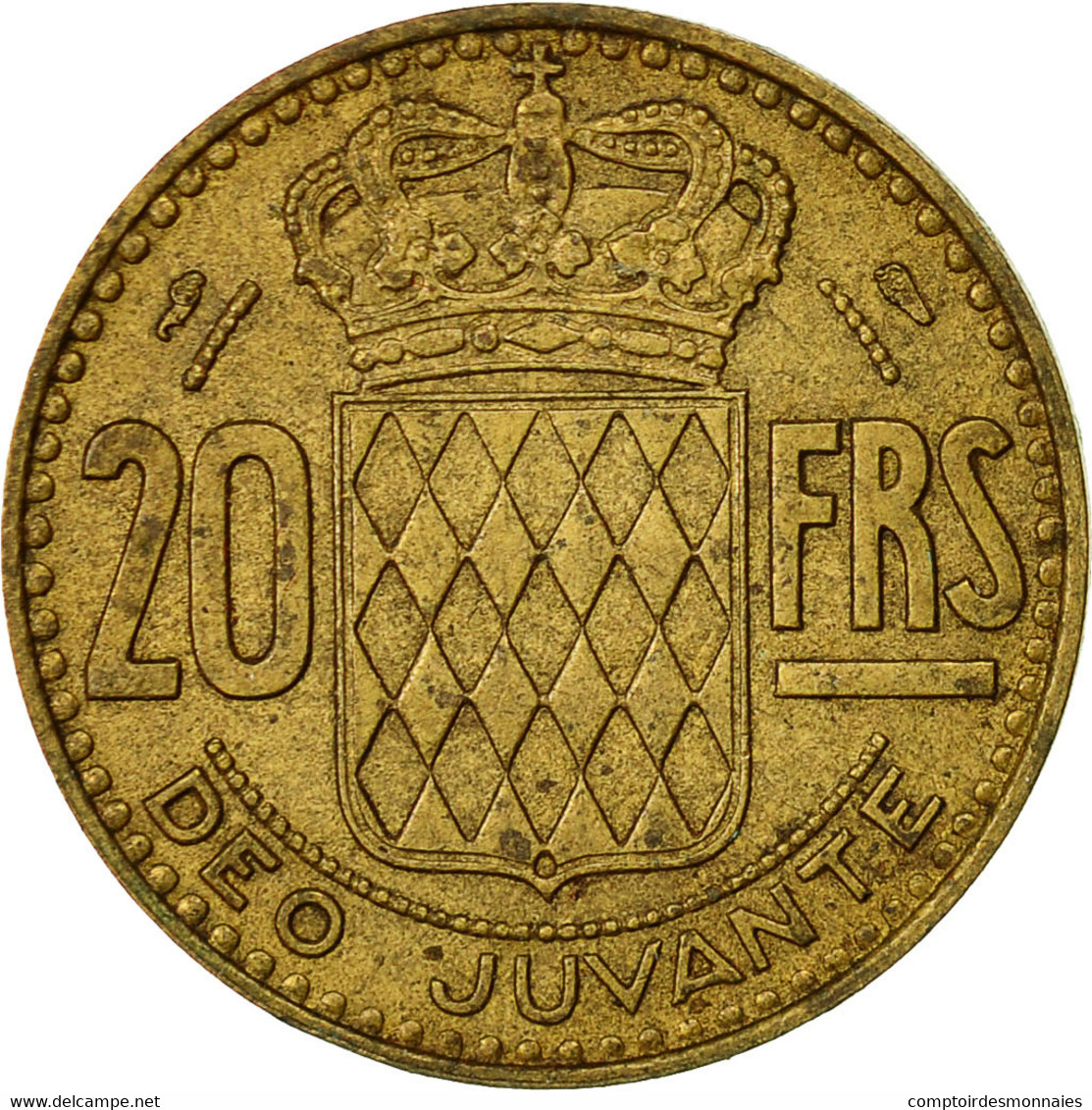 Monnaie, Monaco, Rainier III, 20 Francs, Vingt, 1951, TTB, Aluminum-Bronze - 1949-1956 Francos Antiguos