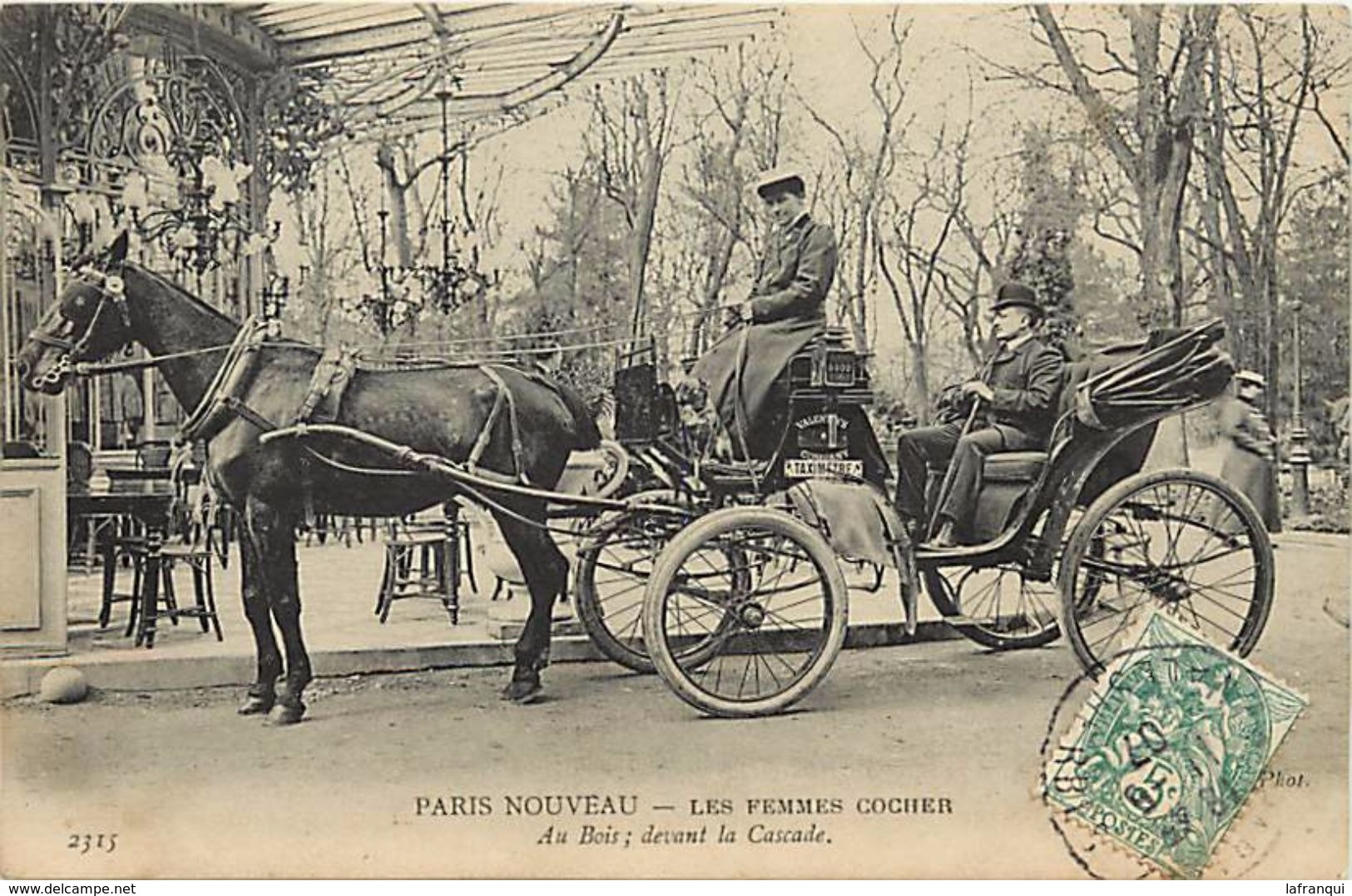 Themes Div -ref U750- Metiers - Femmes - Paris Nouveau - Femme Cocher -au Bois  - Carte Bon Etat  - - Autres & Non Classés